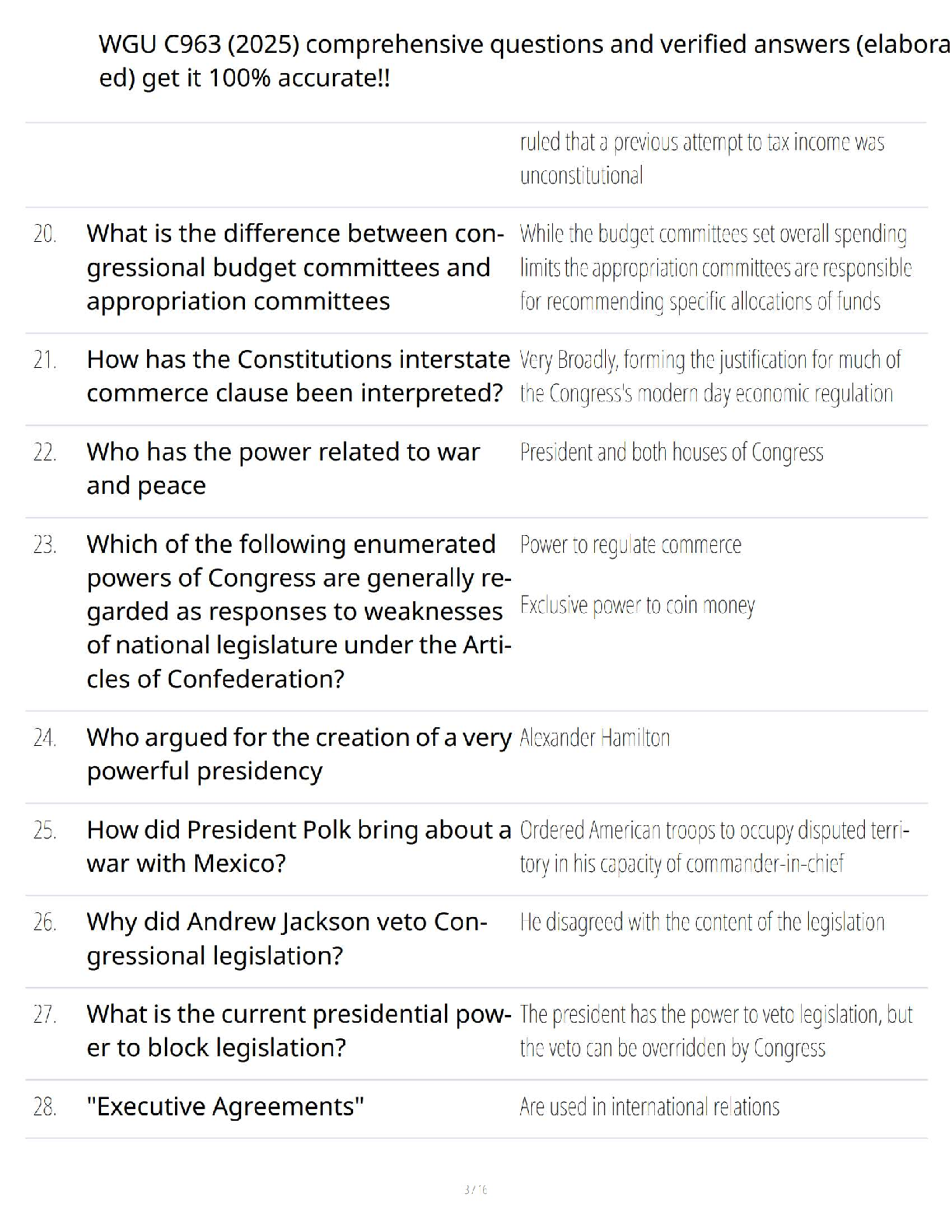 WGU C963 American Politics Exam Prep Study Guide IMG-3