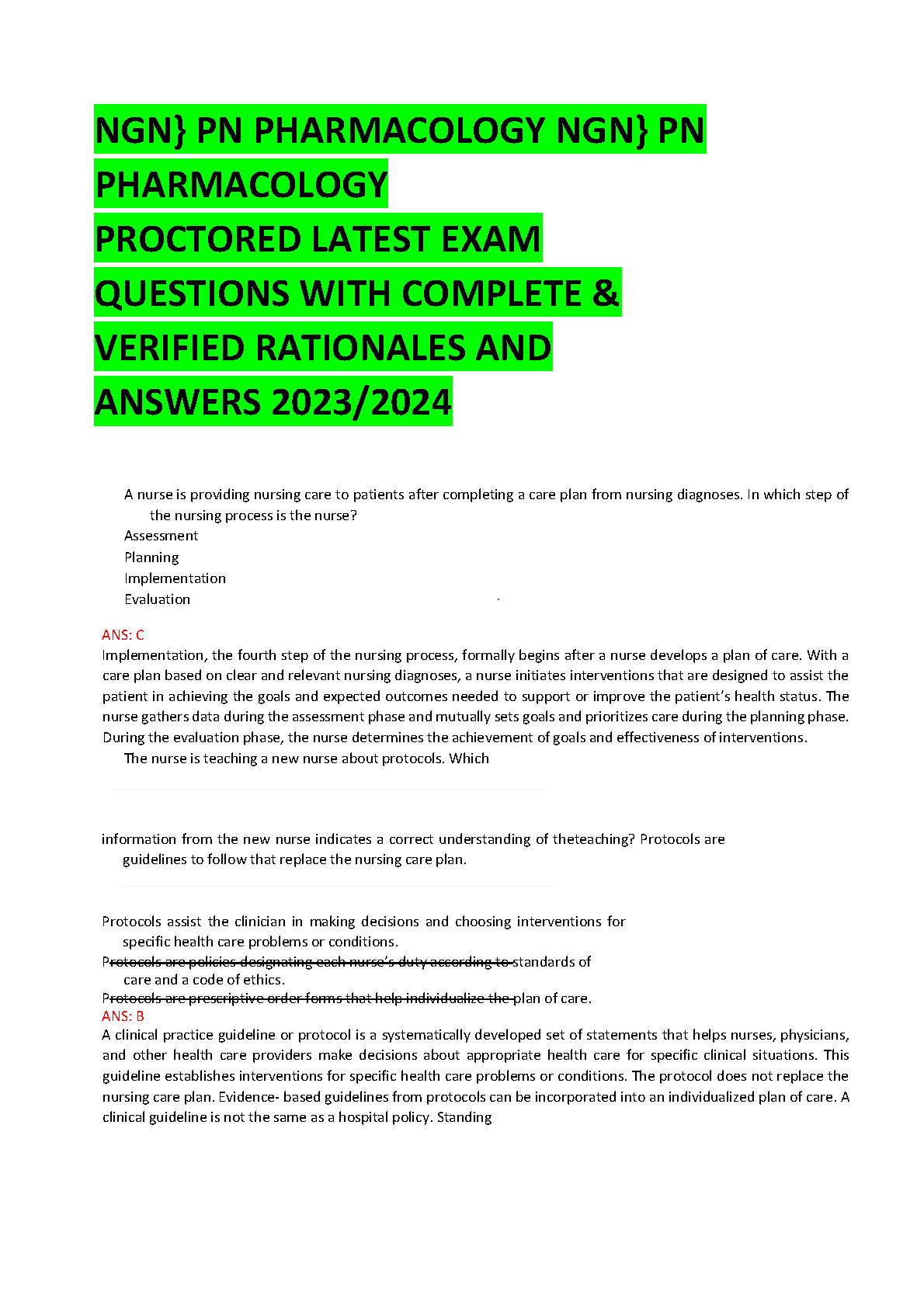 PN Pharmacology NGN Test Bank 2026 IMG-1