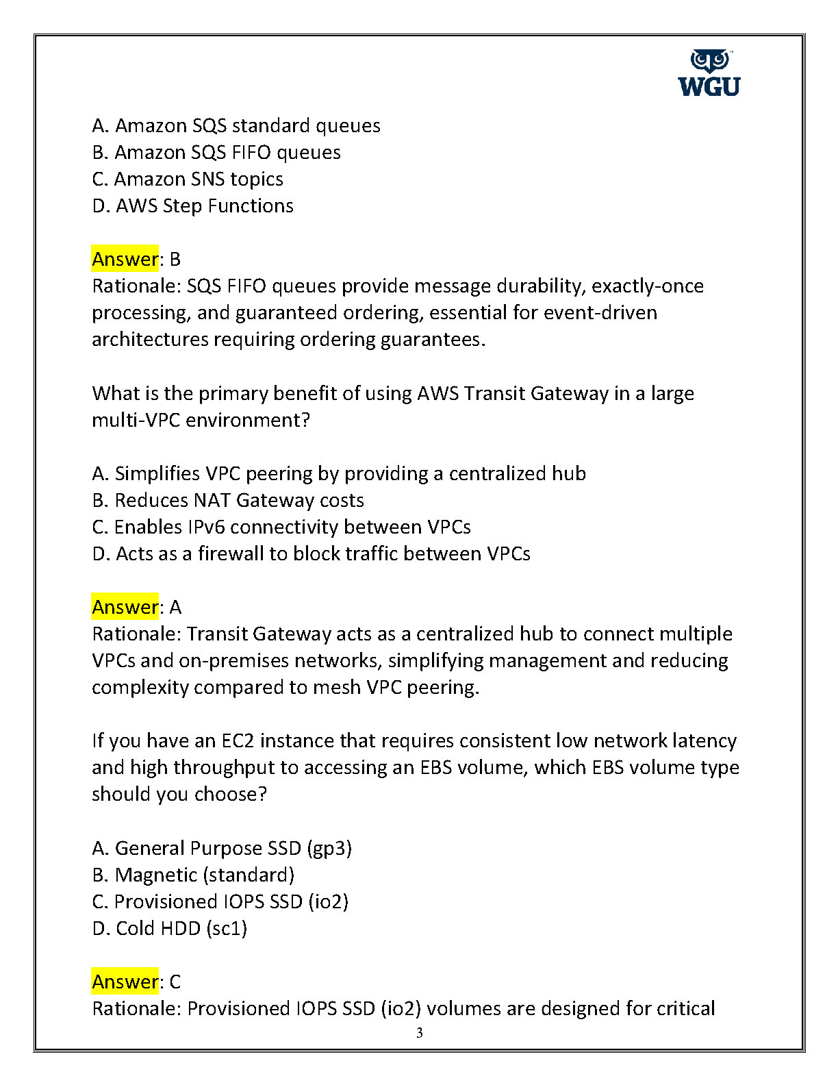 WGU D319 AWS Cloud Architecture Exam Prep Guide 2025/2026 IMG-3