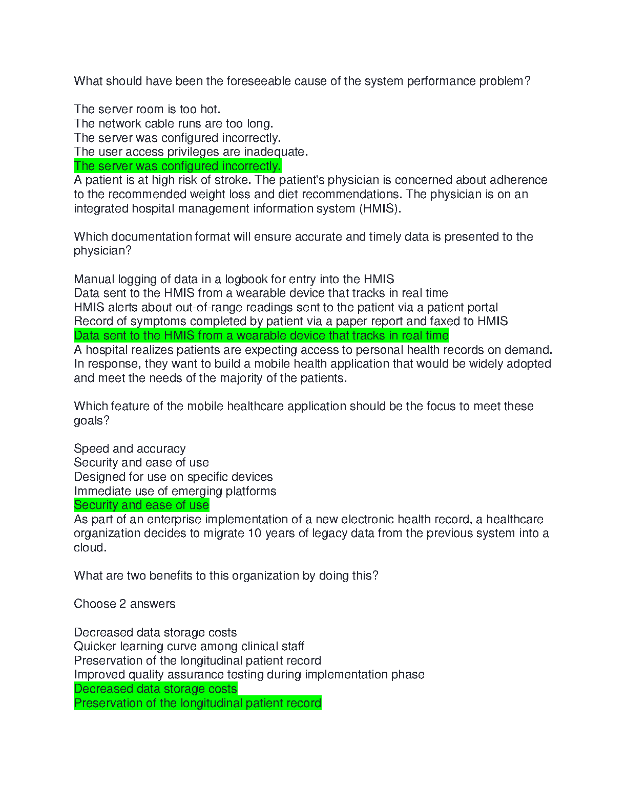 WGU C427 HIS Mgmt Test Bank: Verified Exam Qs & As