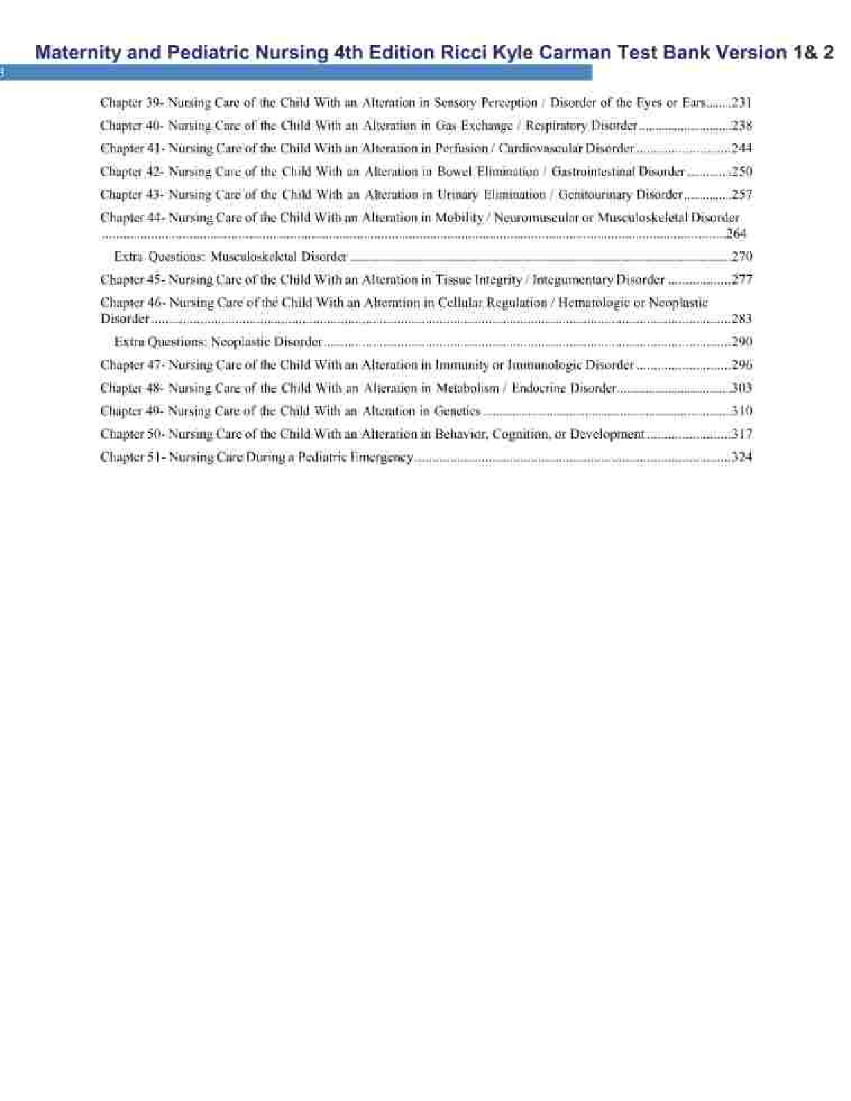 Maternity Pediatric Nursing Test Bank Ricci 2026/27 Edition IMG-3