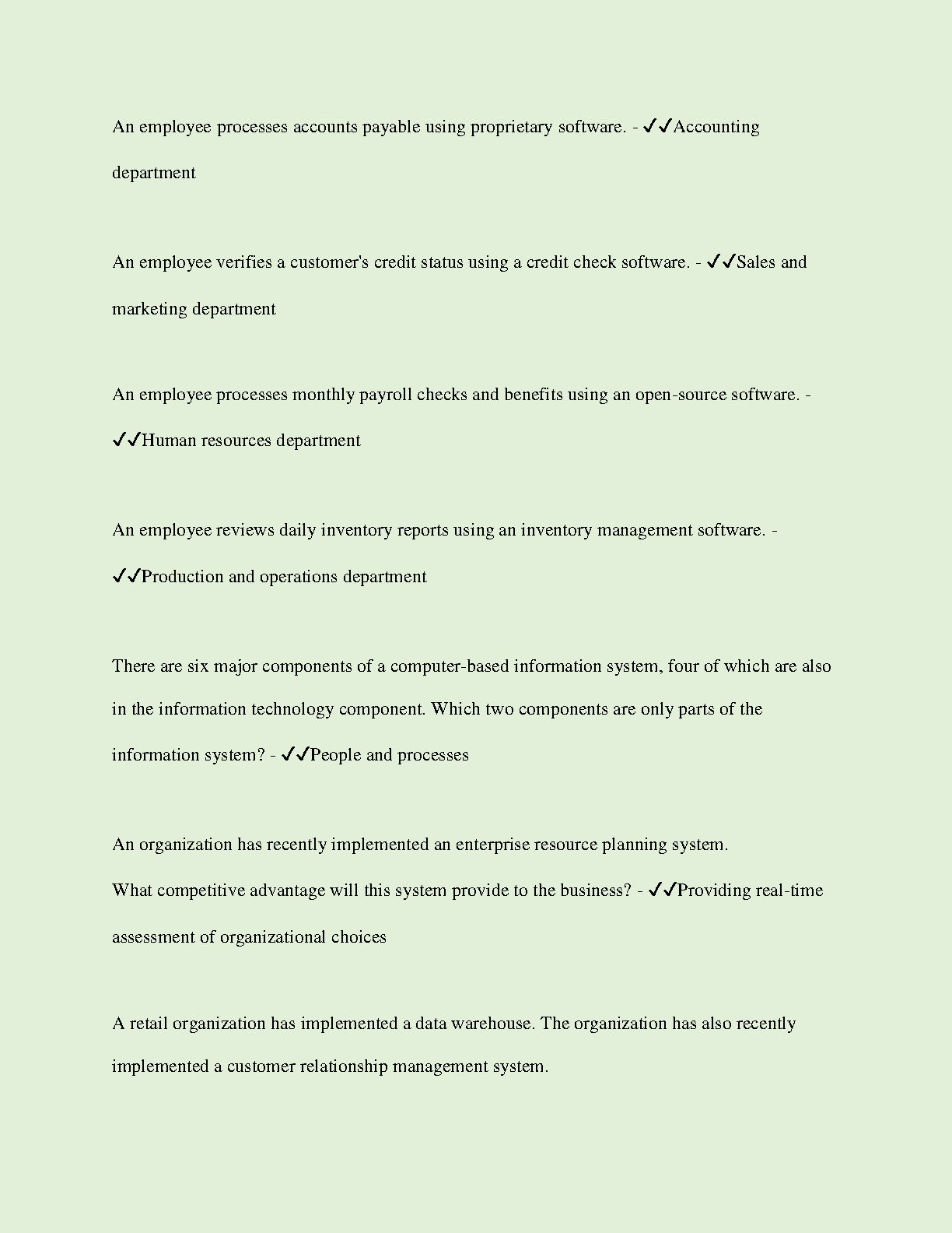 WGU C724 Info Systems Mgmt Study Guide 2024-2025 IMG-3