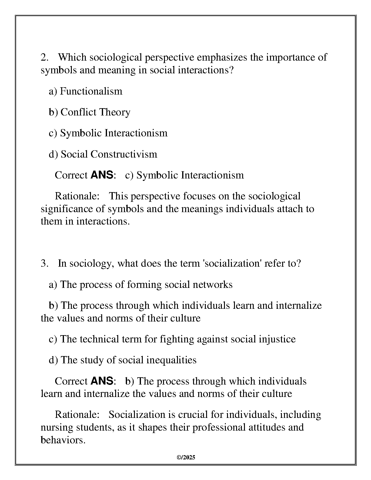 WGU C273 Sociology Exam Prep 2025