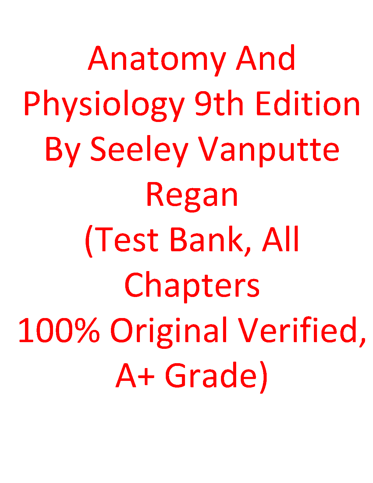 A&P 9e Test Bank Seeley VanPutte Regan 2026/27 IMG-1