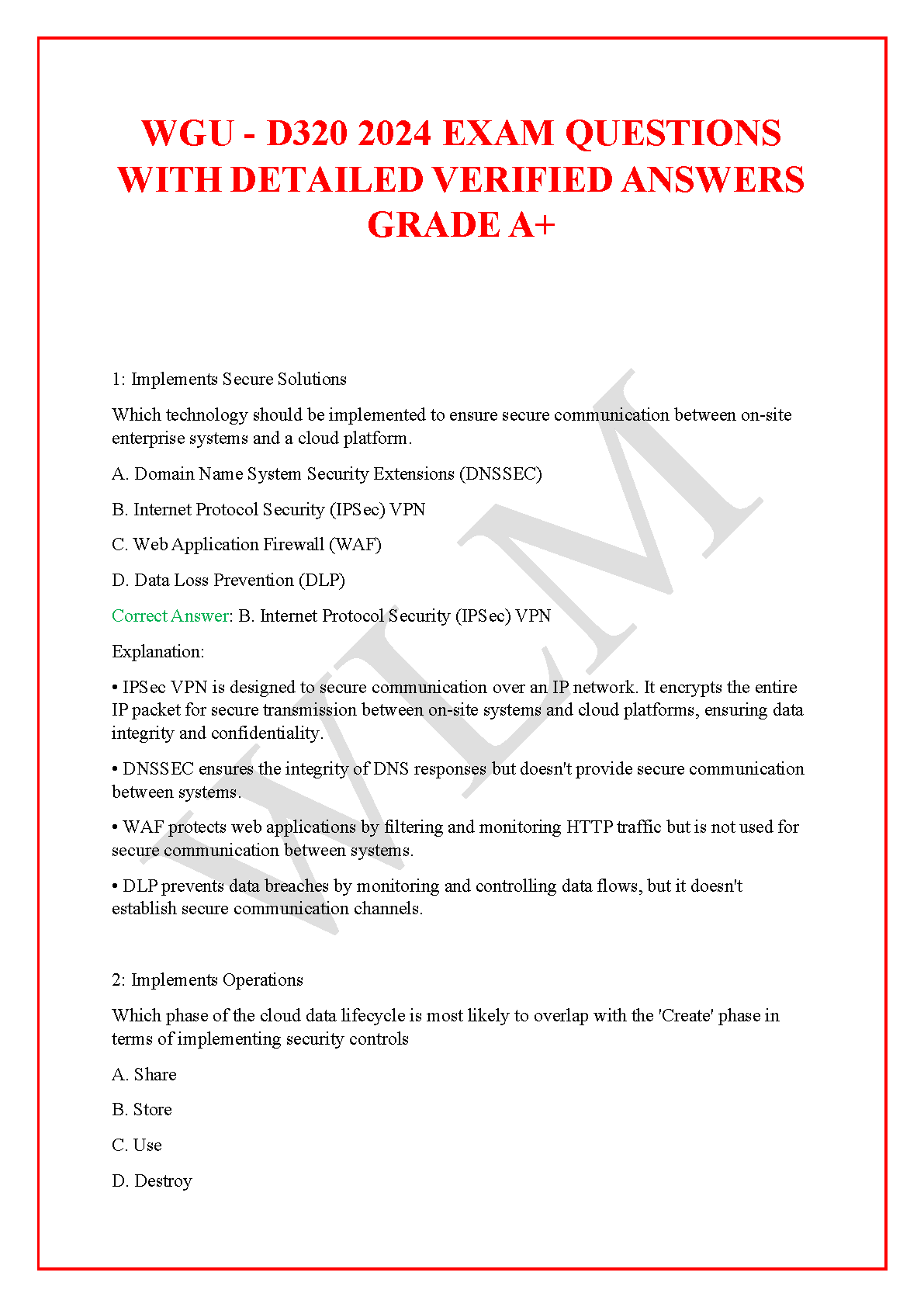 WGU D320 Exam Questions 2024 with Verified Answers Guide IMG-1