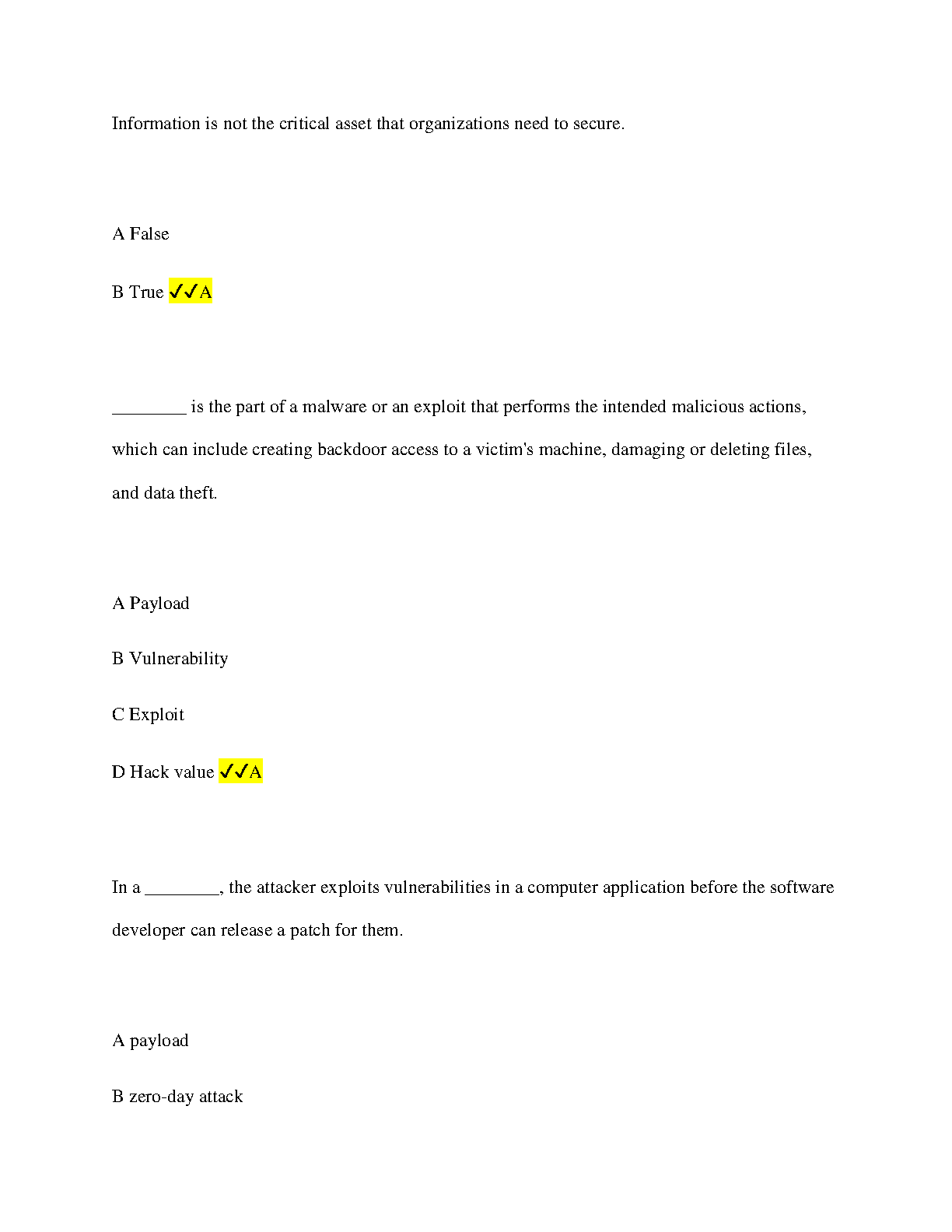 WGU C701 Ethical Hacking Q&A with Verified Solutions 2024/2025