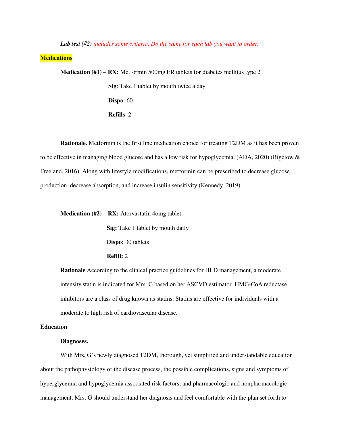 NR 601 Primary Care Diabetes Case Study IMG-1