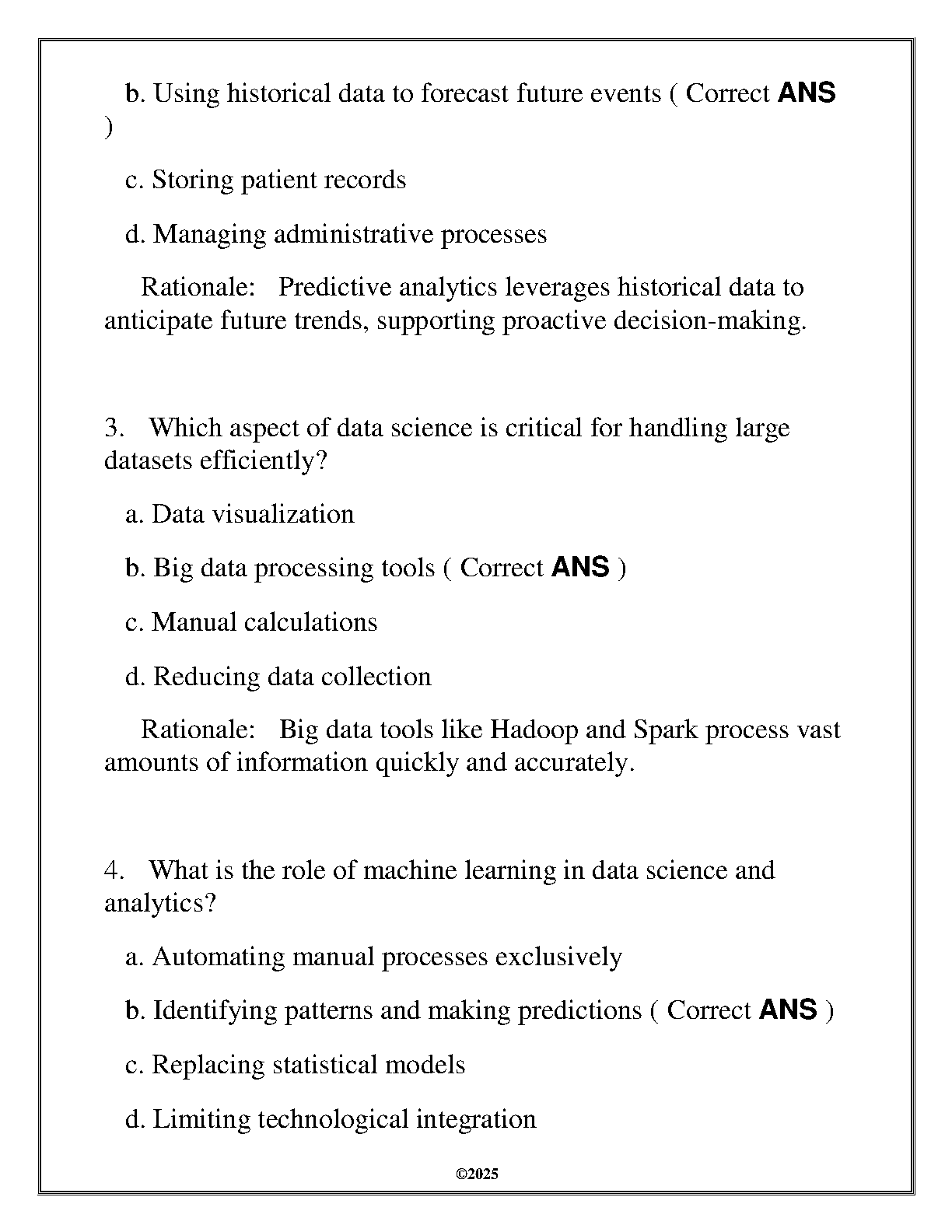 WGU C797 NURS 6701 Data Science Exam Prep Guide 2025 Q&A