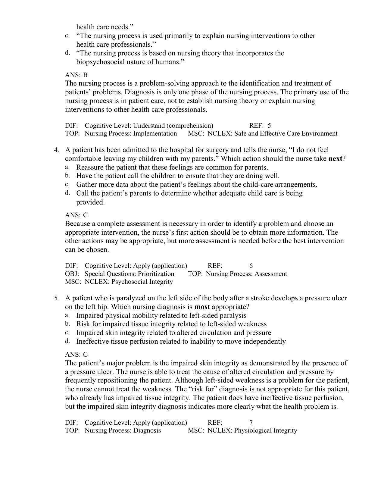 Medical-Surgical Nursing 10th Edition TEST BANK IMG-3