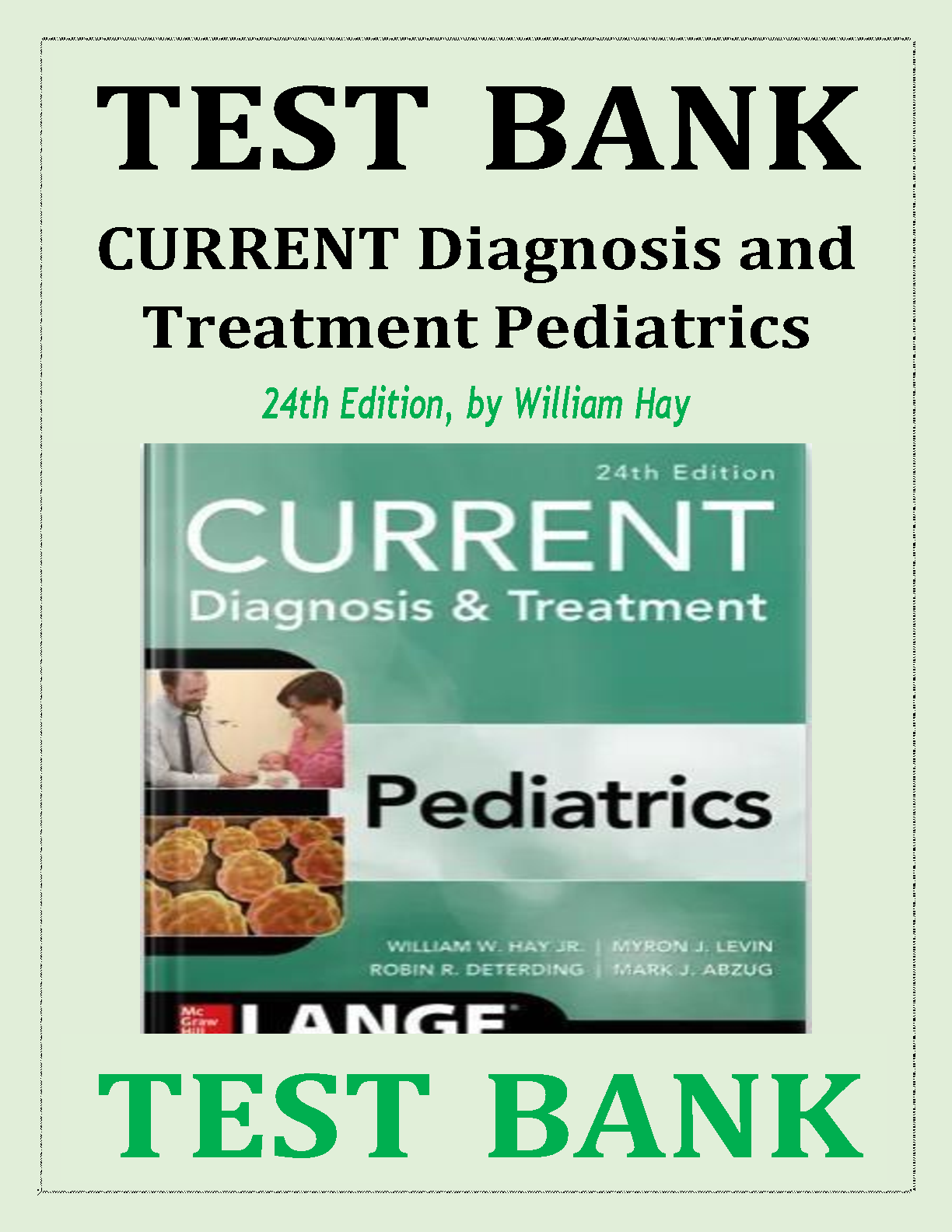 Pediatrics Test Bank 2026/27 Current Diagnosis Treatment IMG-1