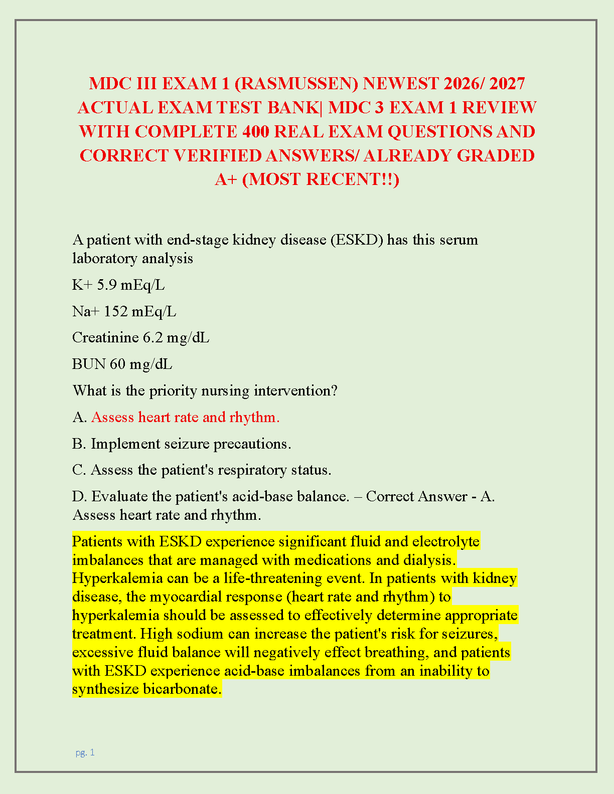 Rasmussen MDC III Test Bank 2026/27 Verified Q&A IMG-1