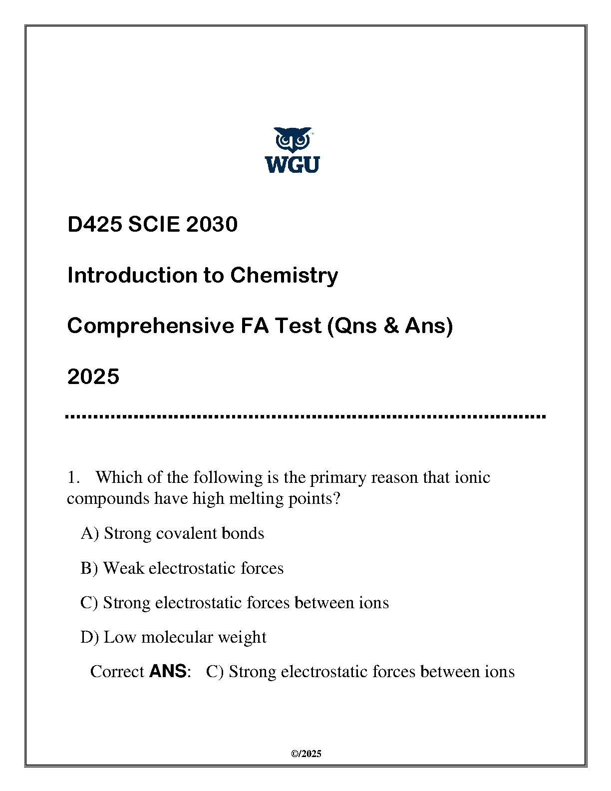 WGU SCIE 2030 Chem Exam Practice Test 2025 Q&A IMG-1
