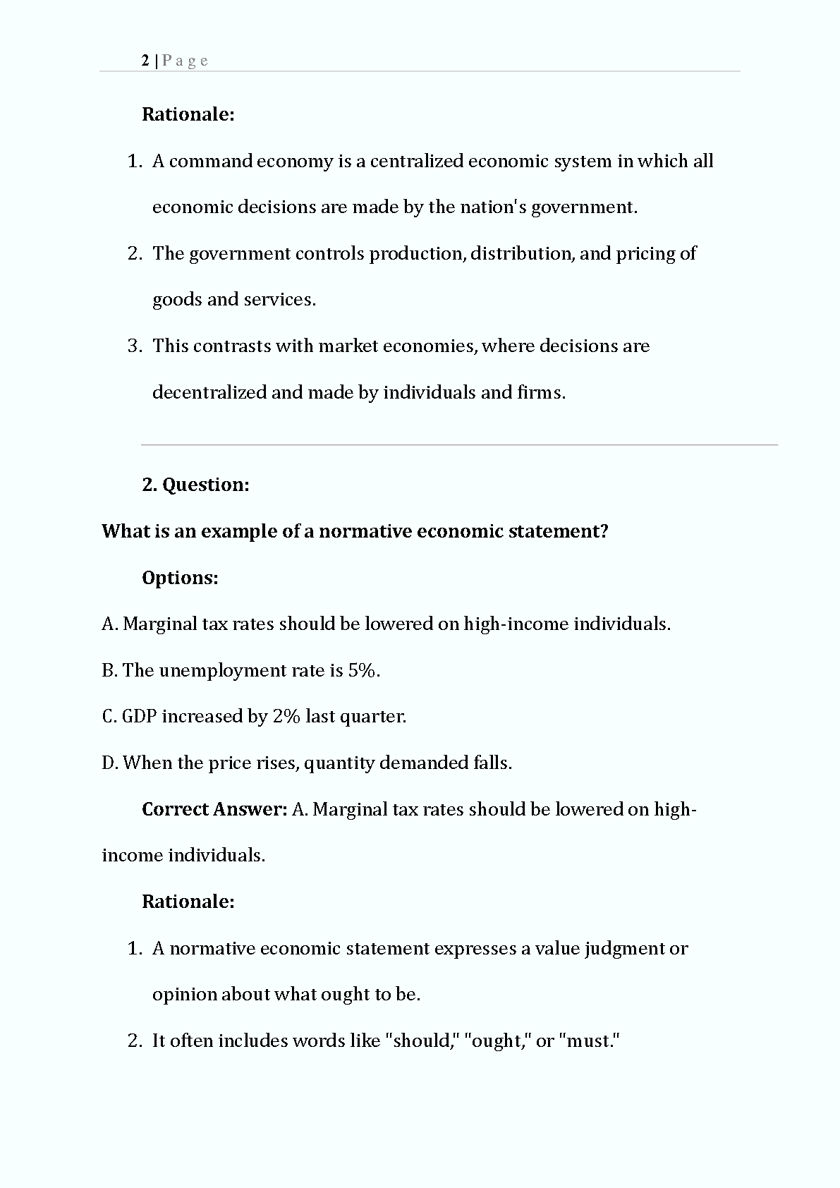 WGU D089 Principles of Economics Test Bank 2026/27 Solutions
