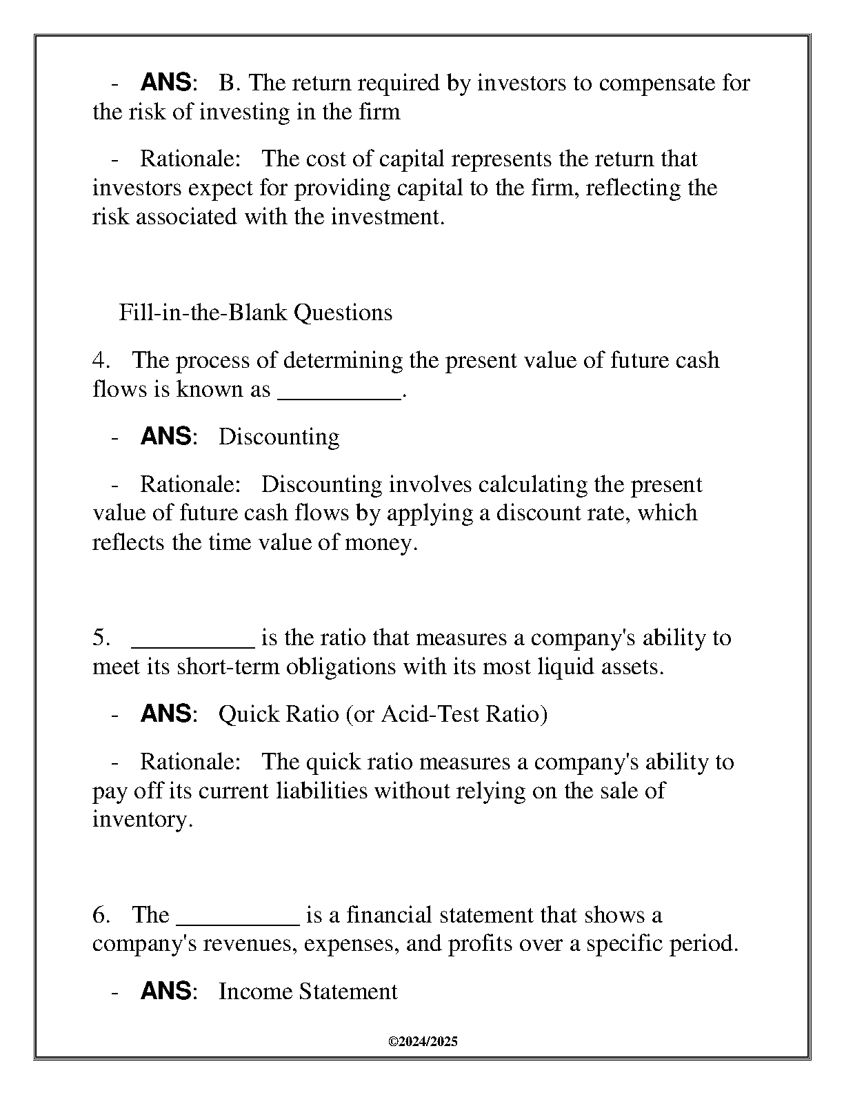 WGU BUS 2040 Finance Final Exam Q&A 2025 Study Guide IMG-3