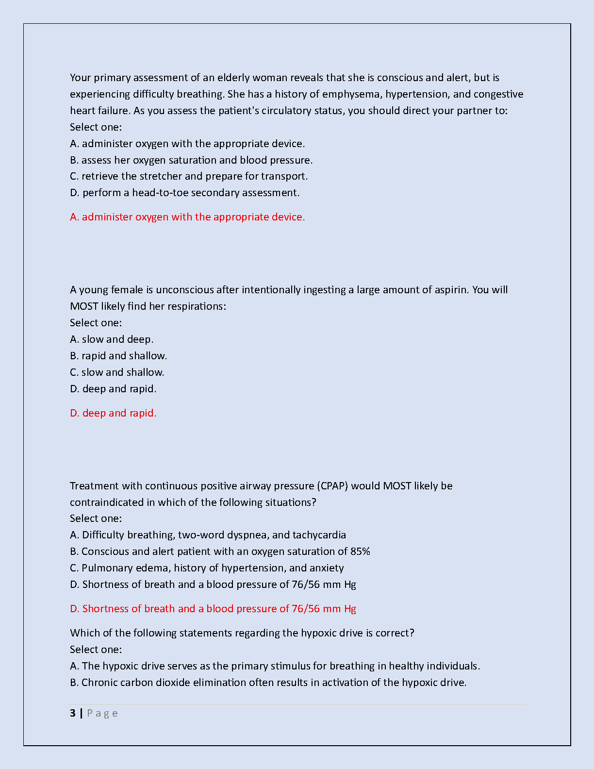 AAOS JBL EMT Test Bank 12th Ed Solutions 2026/27 IMG-3