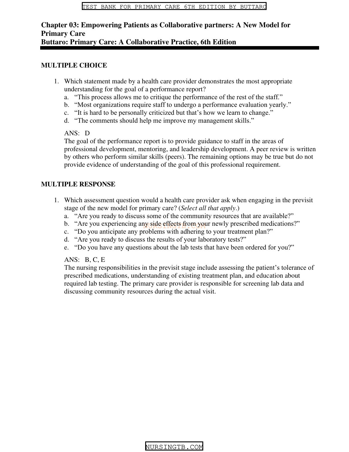 Primary Care: A Collaborative Practice 6th Edition TEST BANK IMG-1