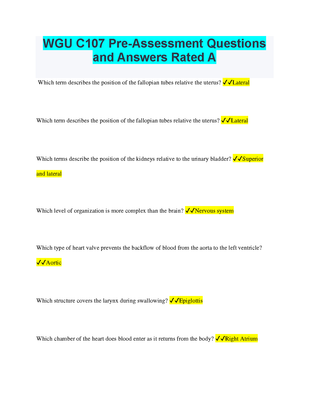 WGU C107 Pre-Assessment Q&A Guide 2024/2025 IMG-1