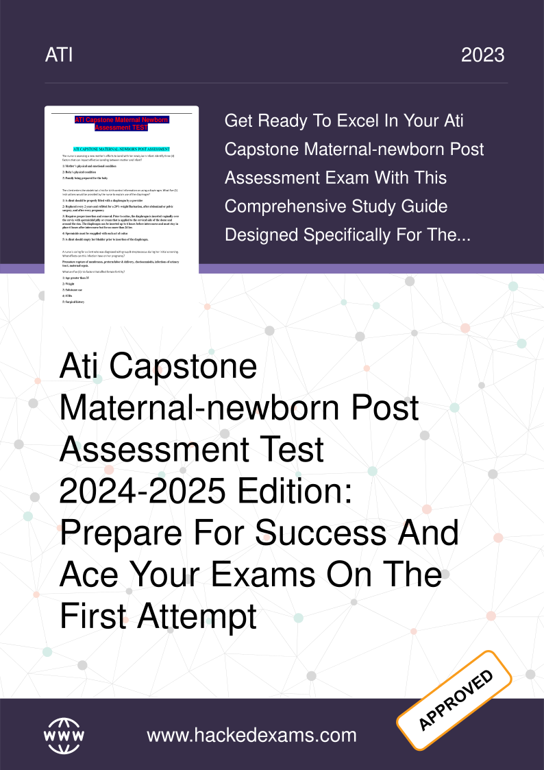 ATI Capstone M-Nursing Study Guide 2026/27