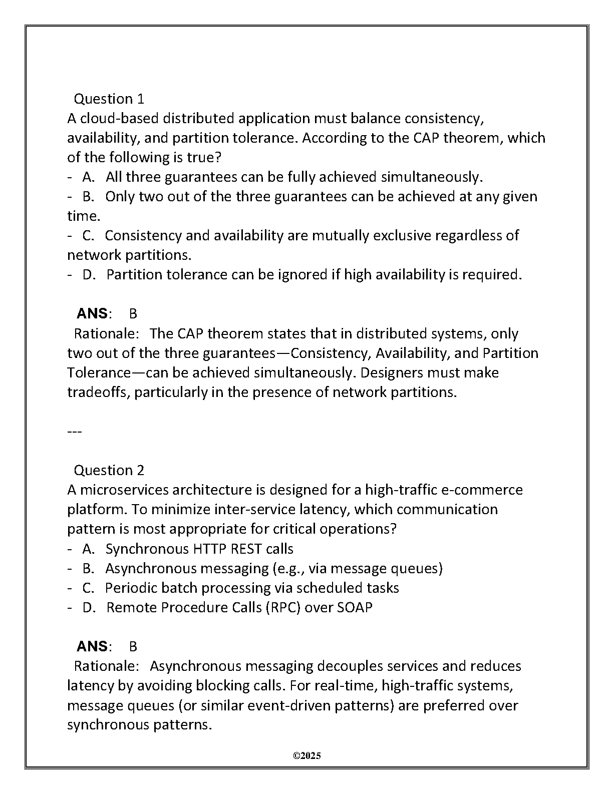 WGU D288 Back End Programming Test Bank 2025/26 | ITSW 3175