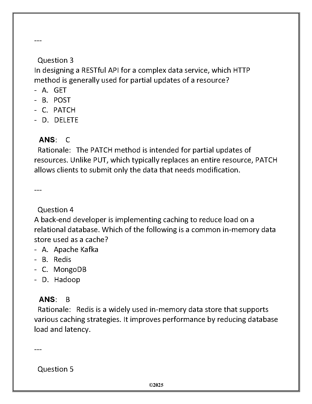 WGU D288 Back End Programming Test Bank 2025/26 | ITSW 3175 IMG-3