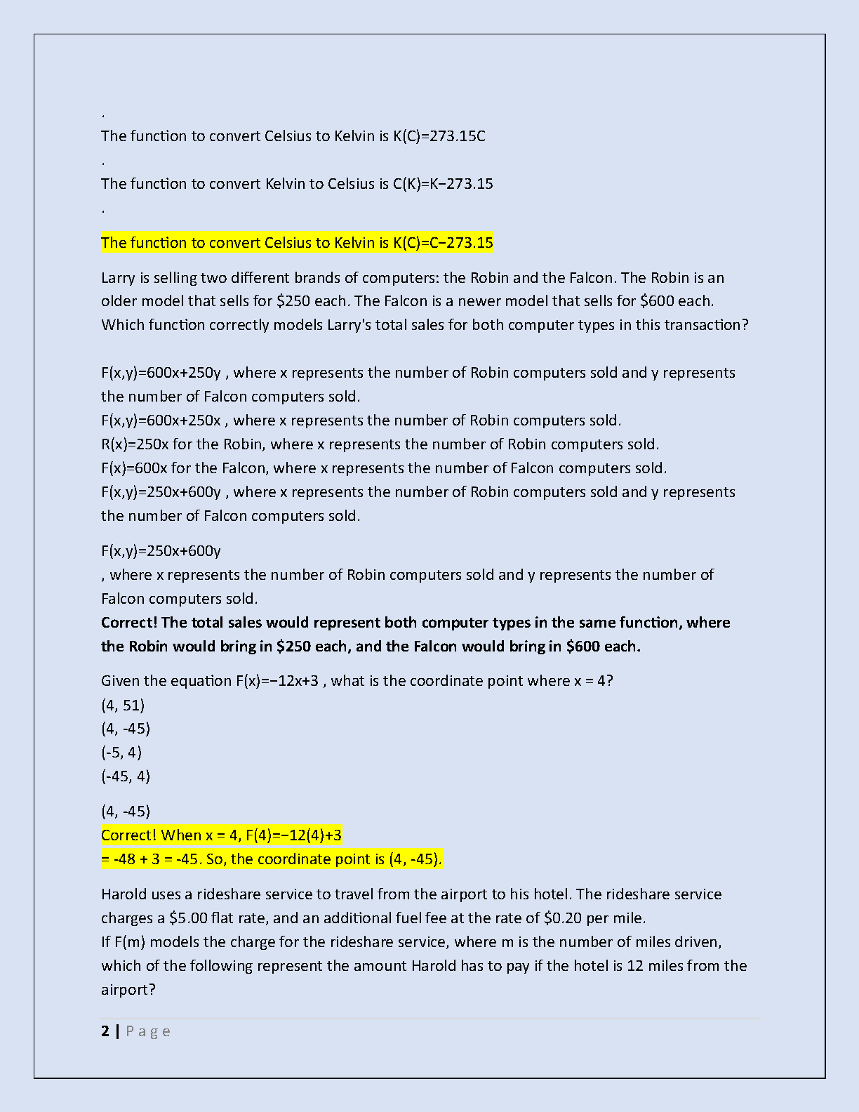 WGU D957 Applied Algebra Exam Solutions 2025/2026