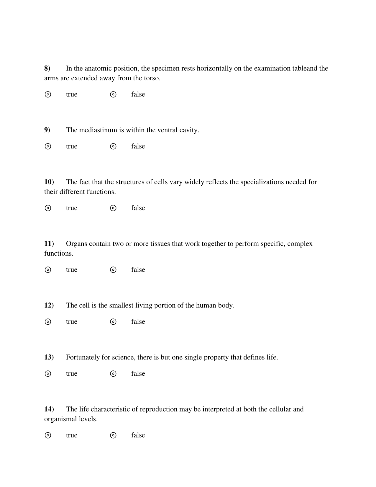 Anatomy and Physiology 4th Edition TEST BANK
