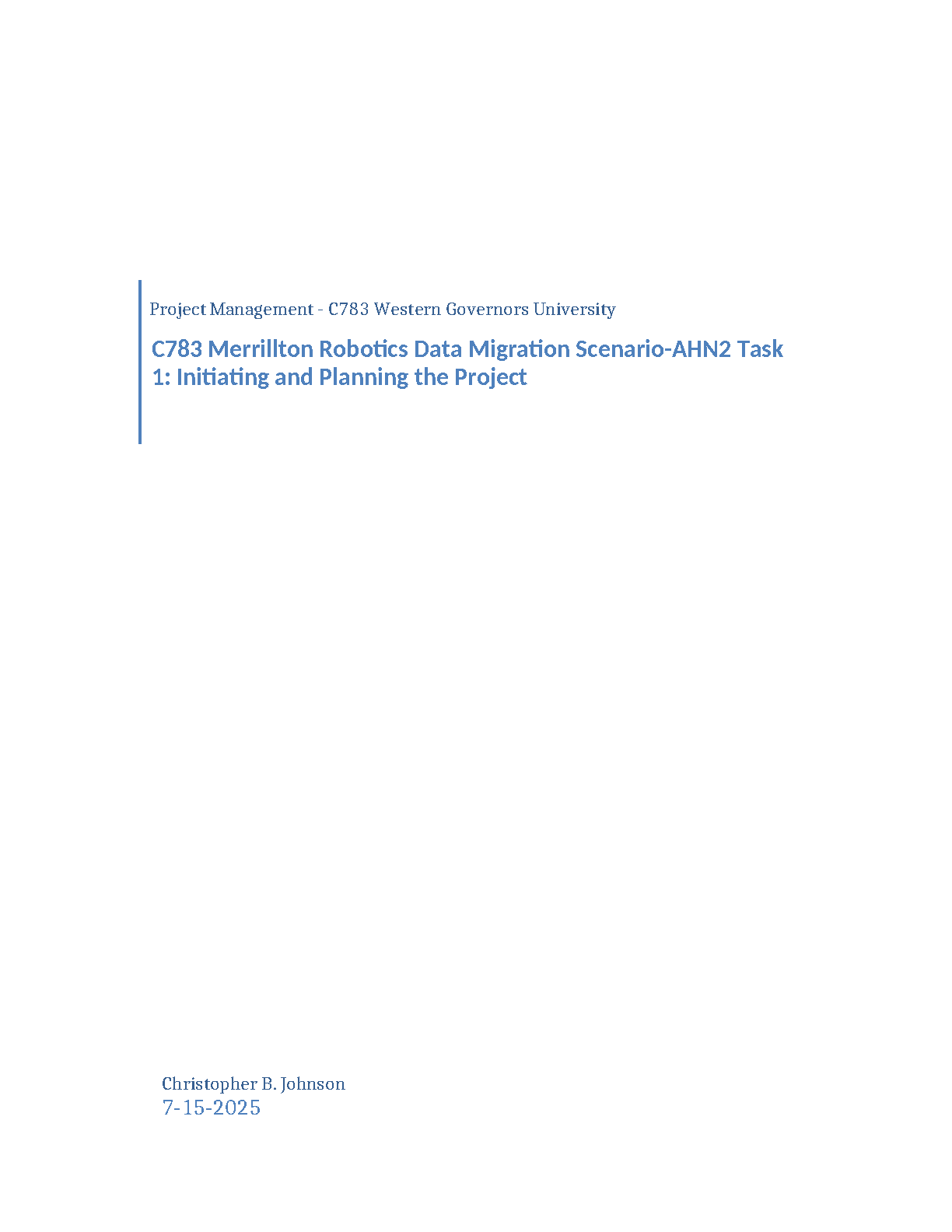 WGU C783 AHN2 Task 1 Merrillton Robotics Solution 2025 IMG-1
