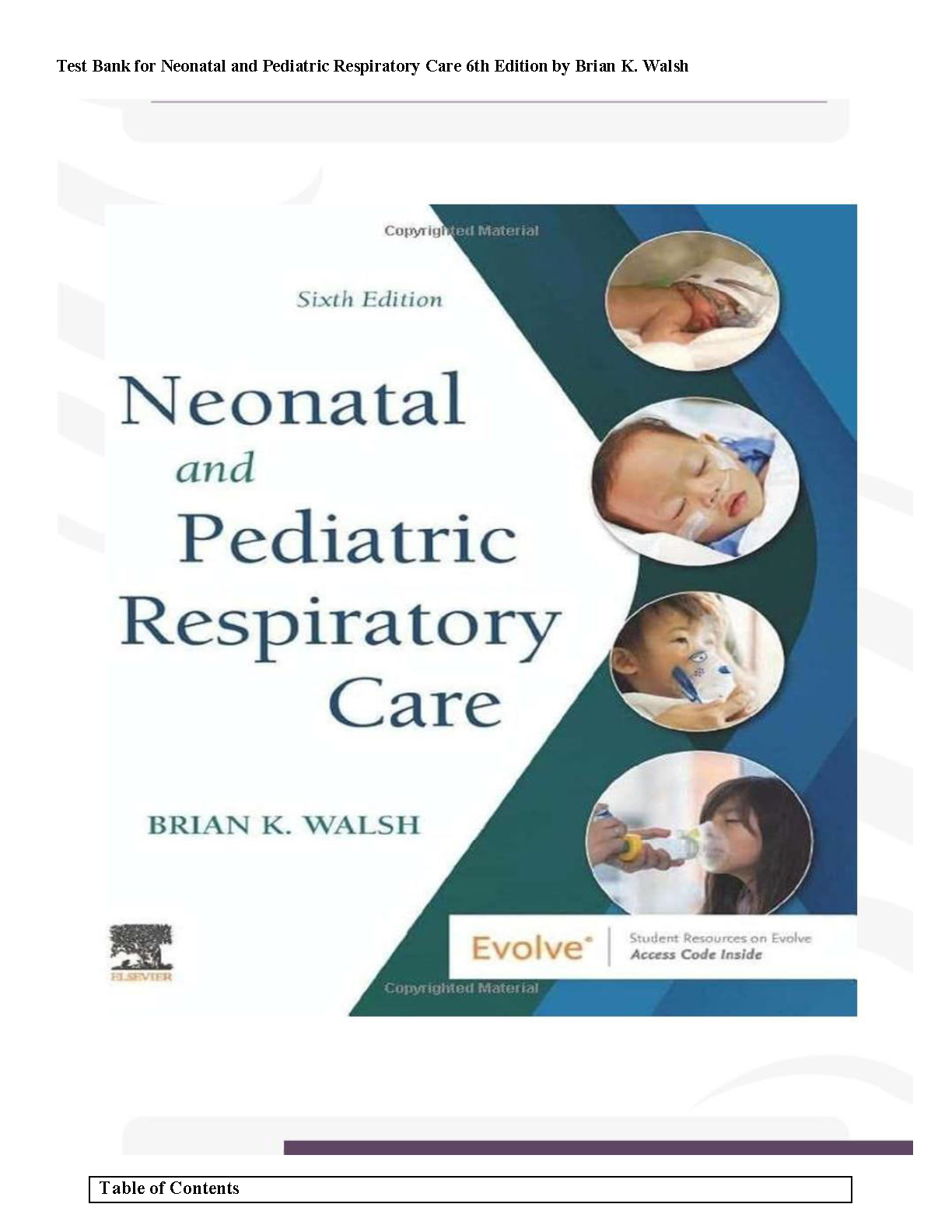 Neonatal and Pediatric Respiratory Care Test Bank 2026 IMG-1