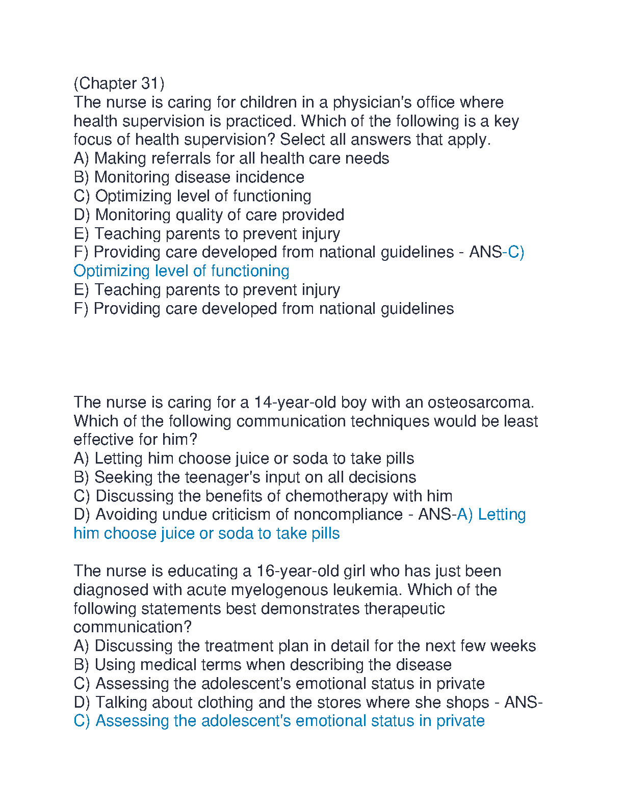 Maternity & Pediatric Nursing Test Bank Leifer 8e (2026)