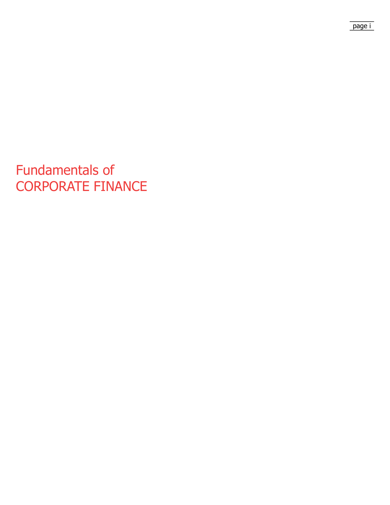 Fundamentals of Corporate Finance, 13th Edition