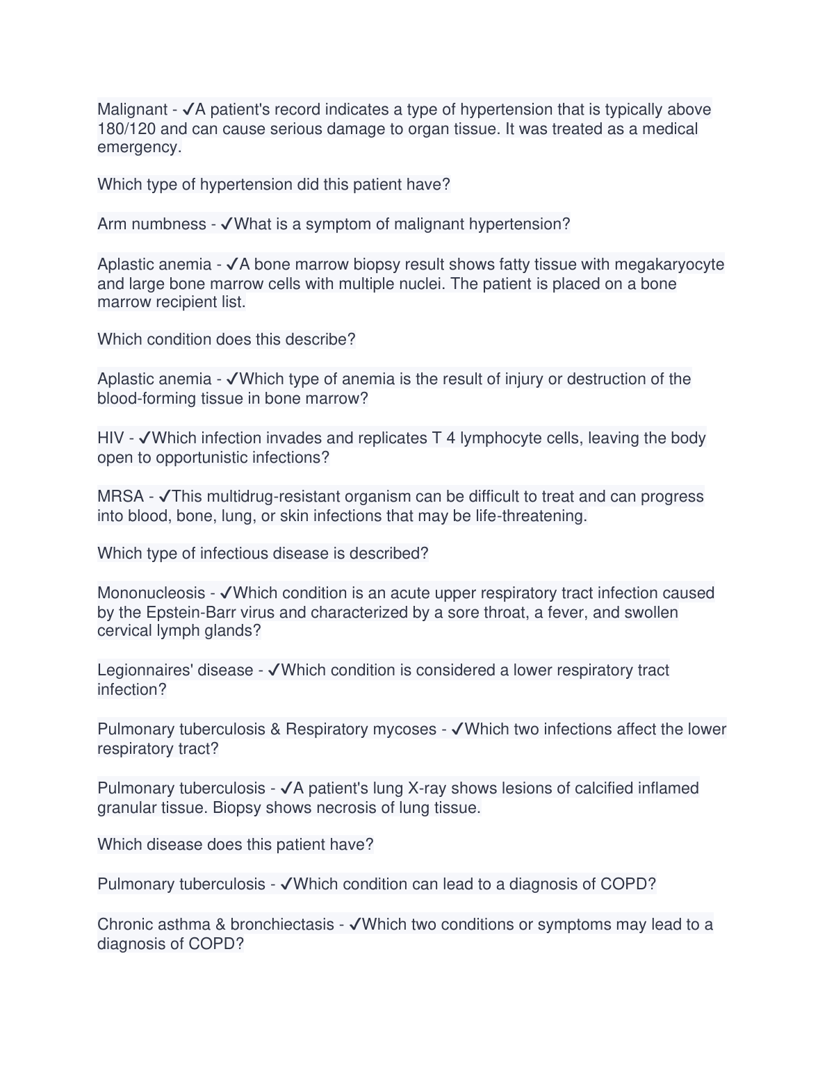 WGU D236 Pathophysiology Pre-Assessment Question Bank IMG-1