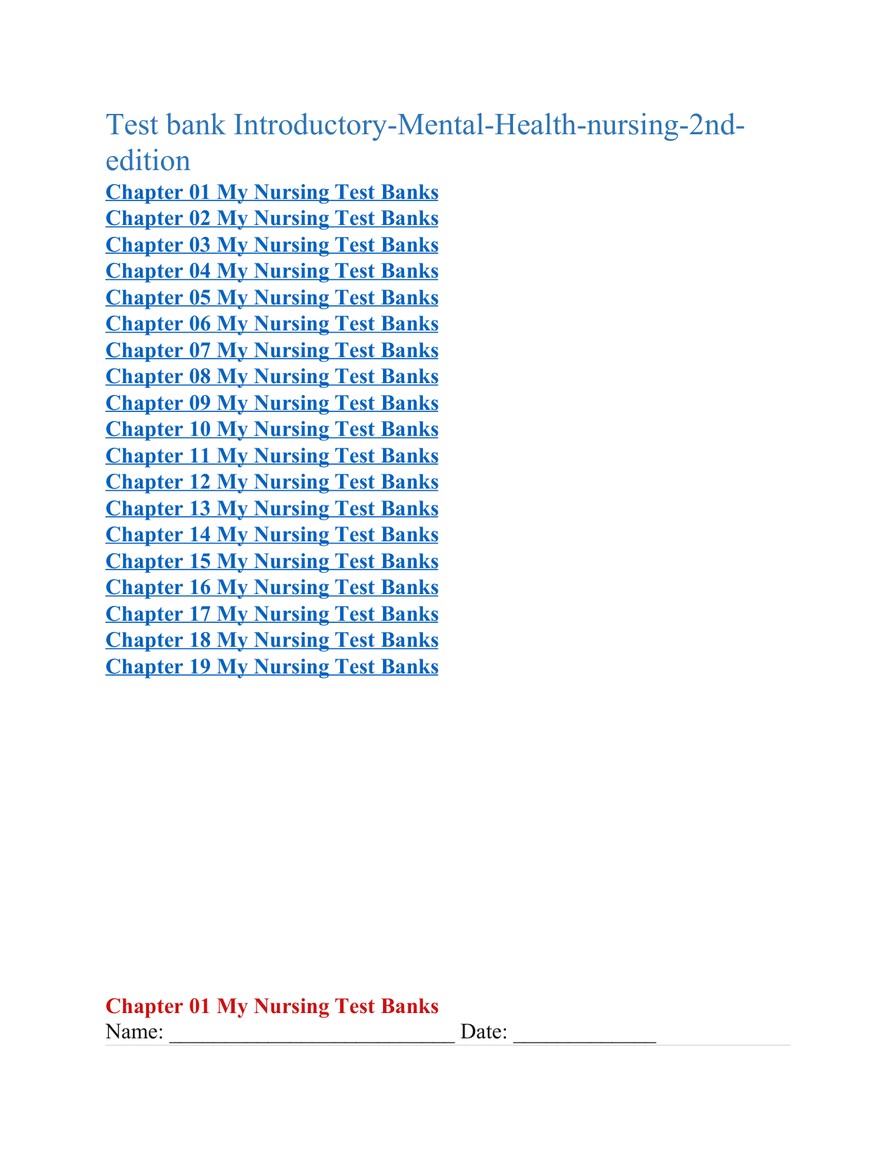 Introductory Mental Health Nursing, 2nd Edition