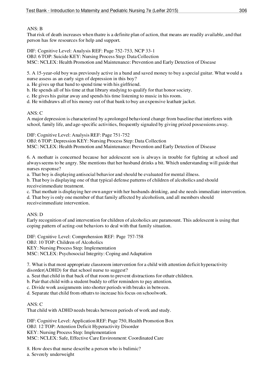 Maternity & Pediatric Nursing 7e Study Guide 2026/27
