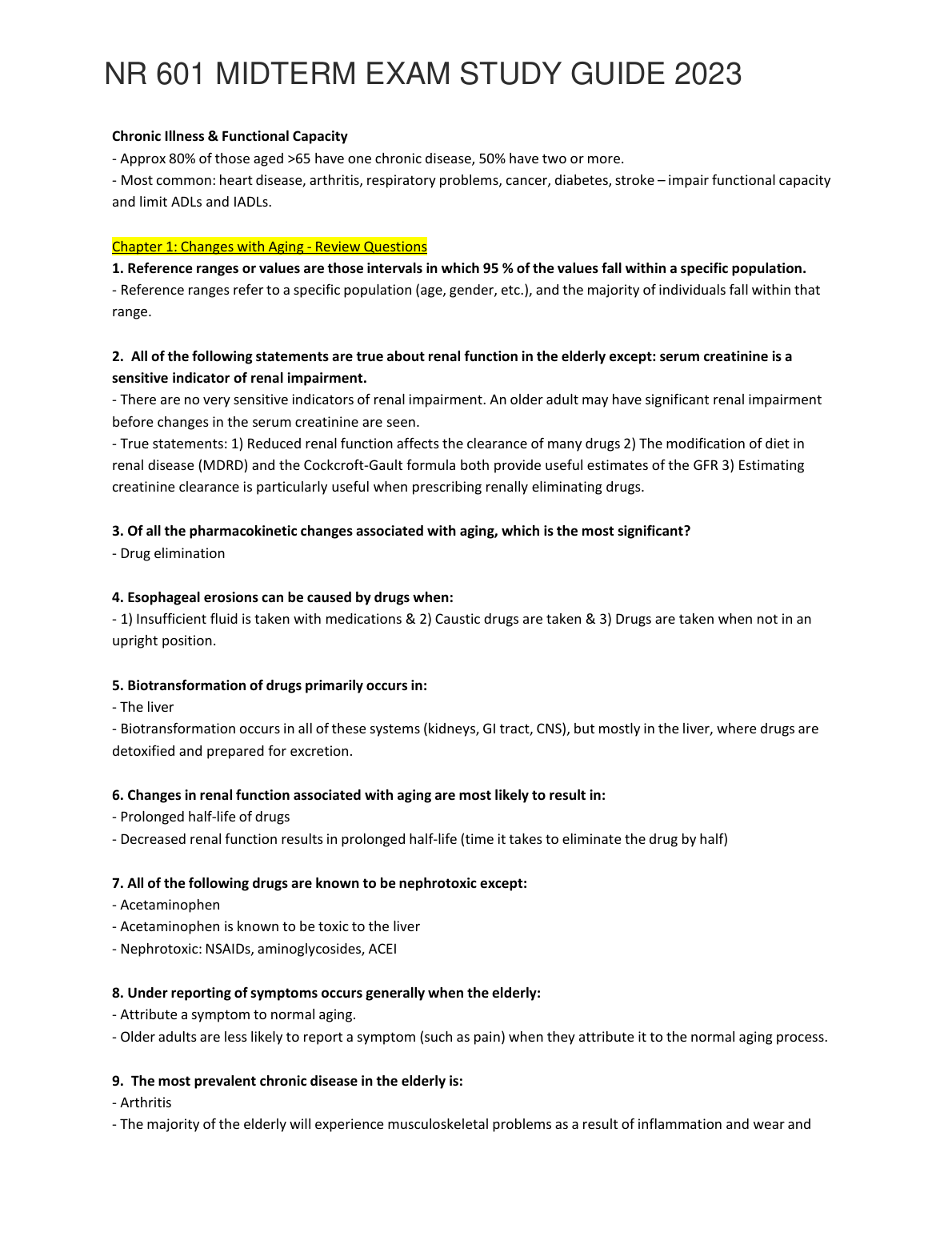 NR 601 Midterm Exam Study Guide 2024/2025 Nursing Notes IMG-1