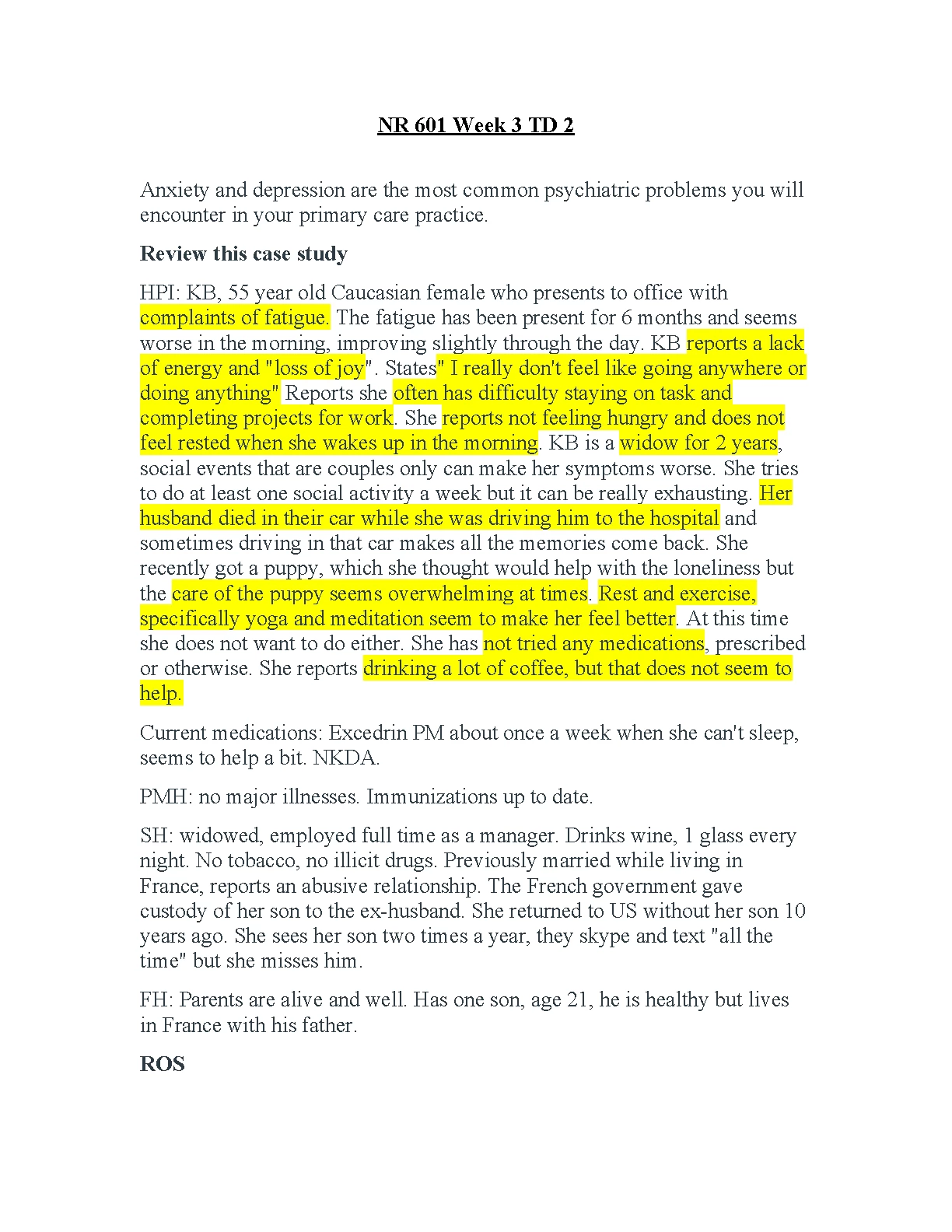 NR 601 Week 3 TD 2 Study Guide 2023/2024