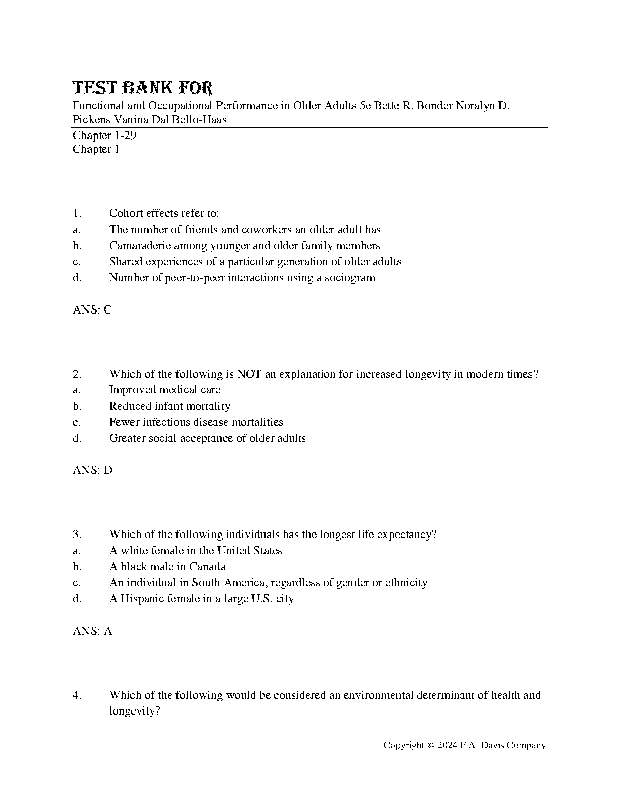 Functional and Occupational Performance in Older Adults, 5E IMG-1