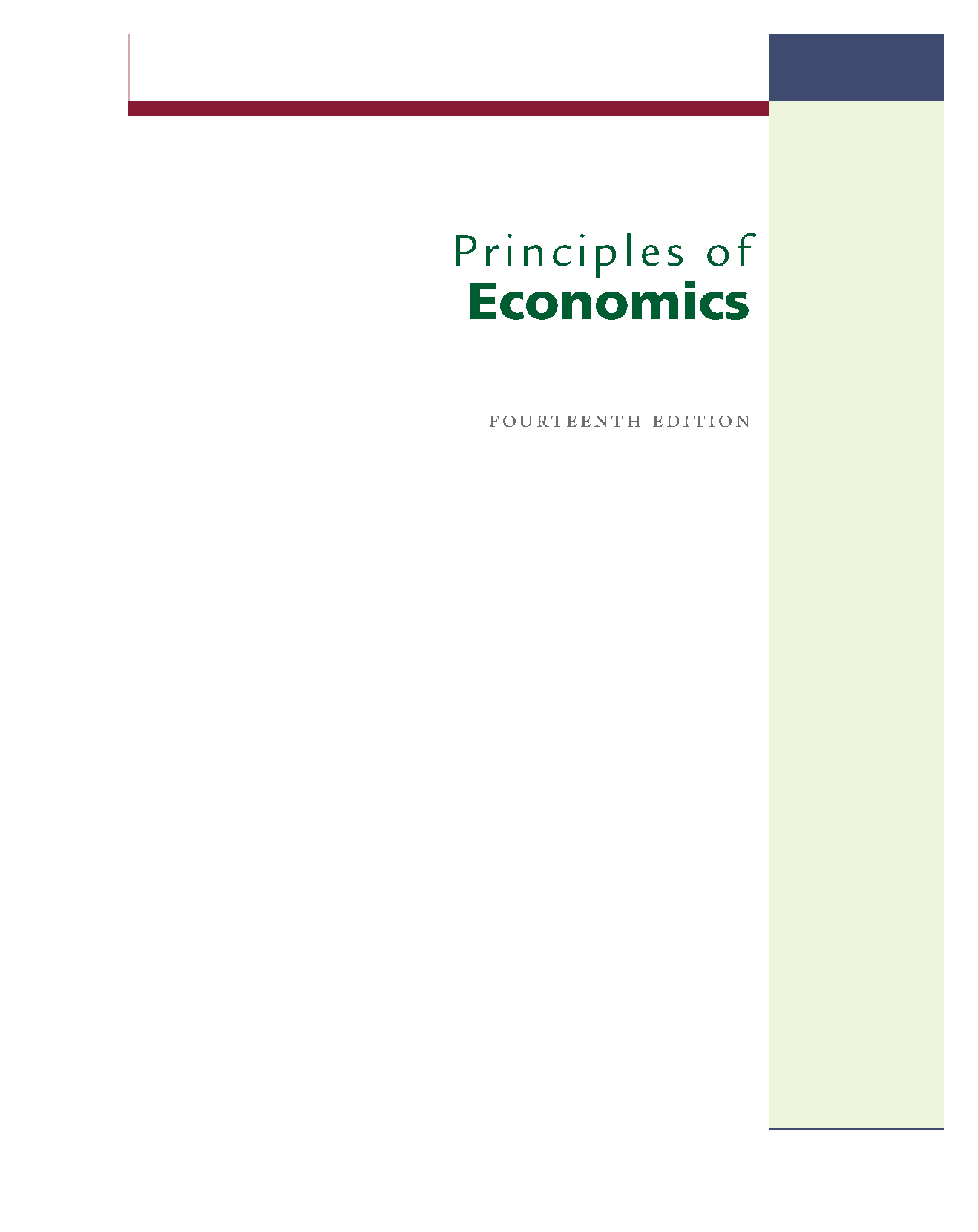 Principles of Economics Test Bank & Solution Manual 14th Ed.