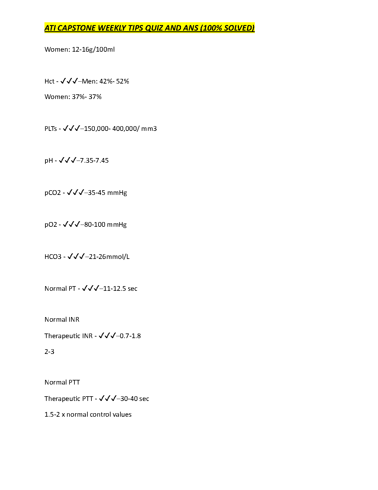 ATI Capstone Quiz & Answers 2026-27