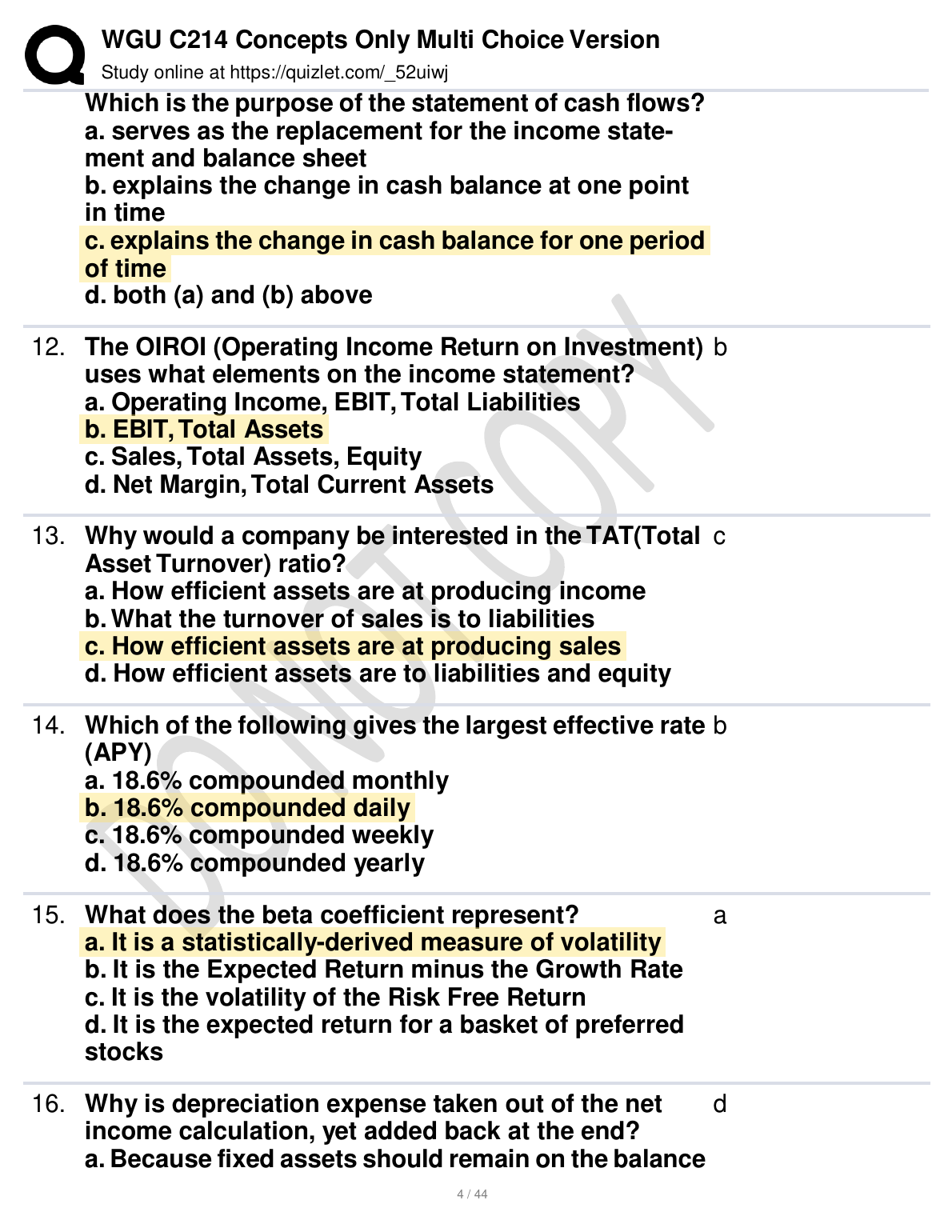 WGU C214 Multiple Choice Test Bank | Pass on First Try IMG-1