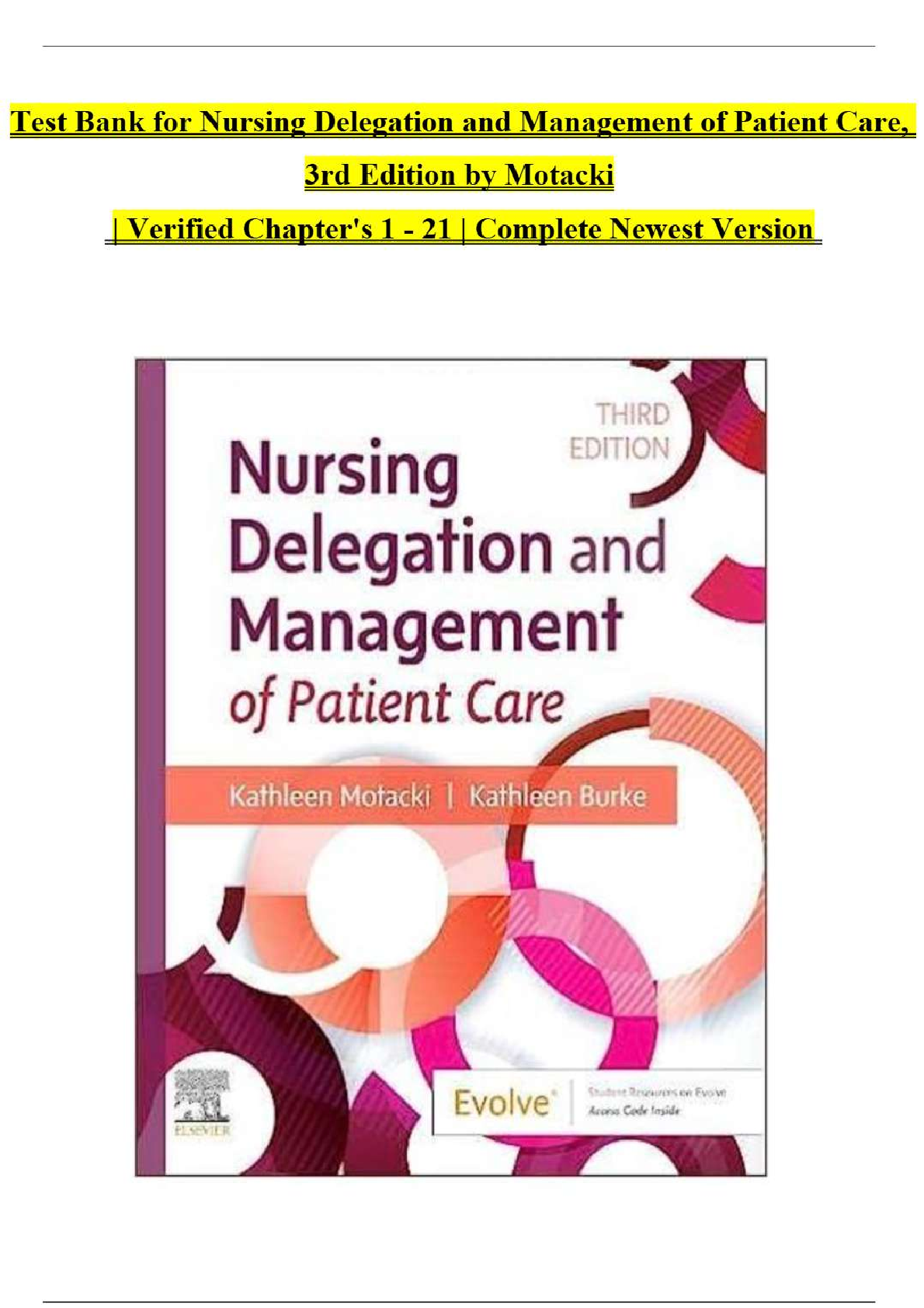 Nursing Delegation and Management of Patient Care, 3rd ED IMG-1