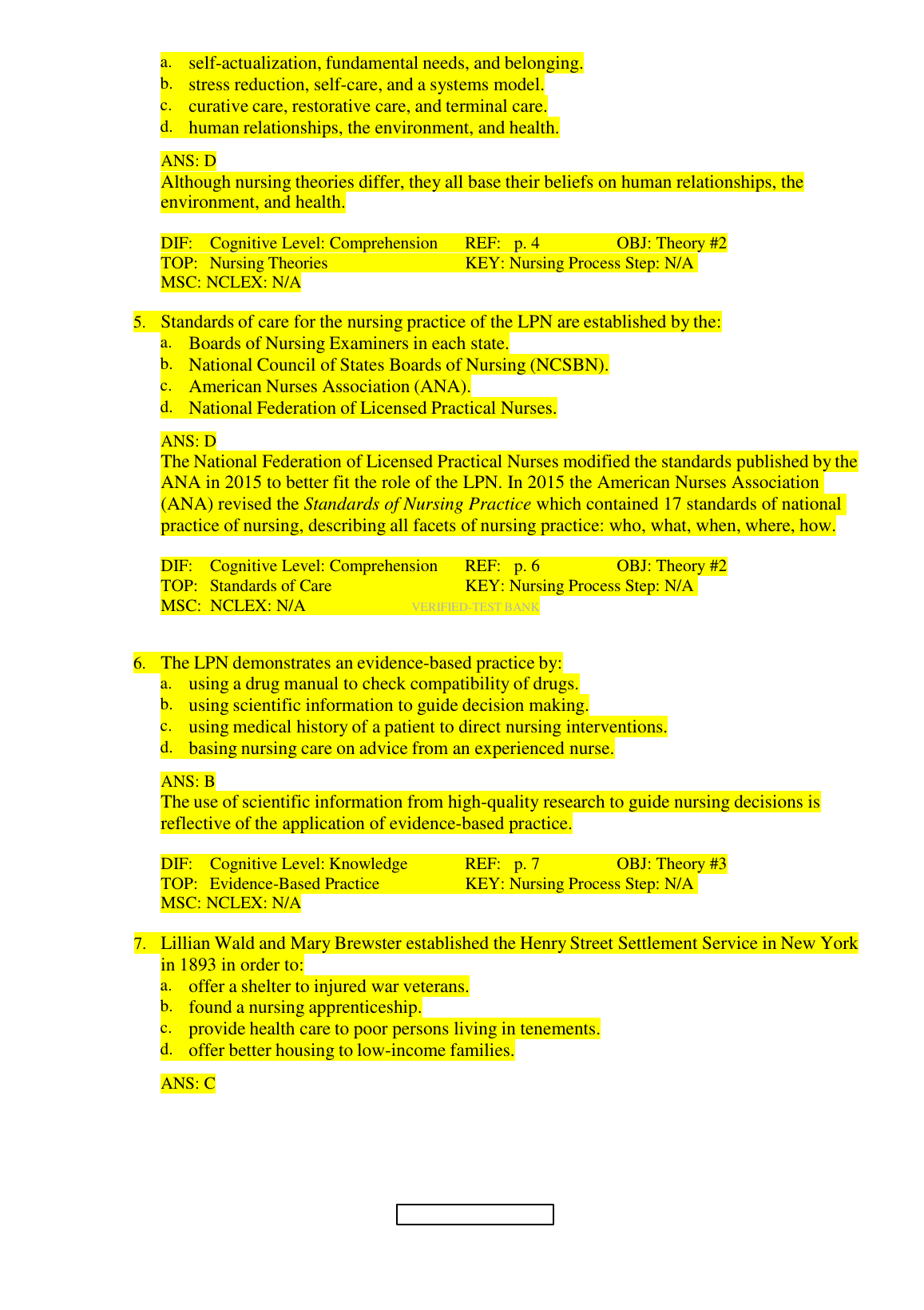Nursing Test Bank: Fundamentals of Care 2027 Study Guide IMG-1