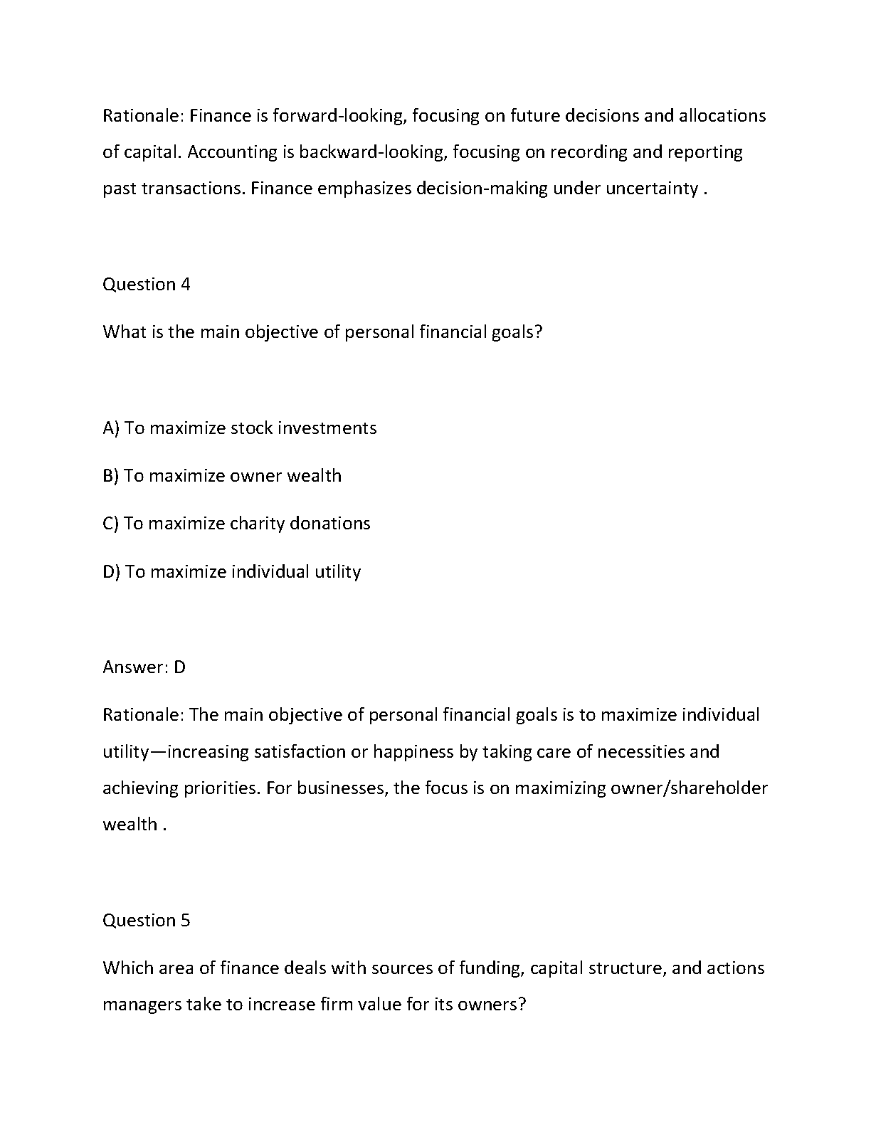 WGU D076 Unit 2 Finance Exam Qs A 2026 IMG-3