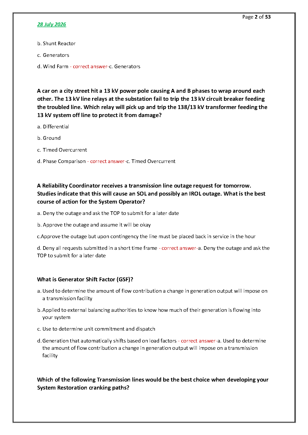 NERC Reliability Coordinator Exam Practice Test Bank 2026