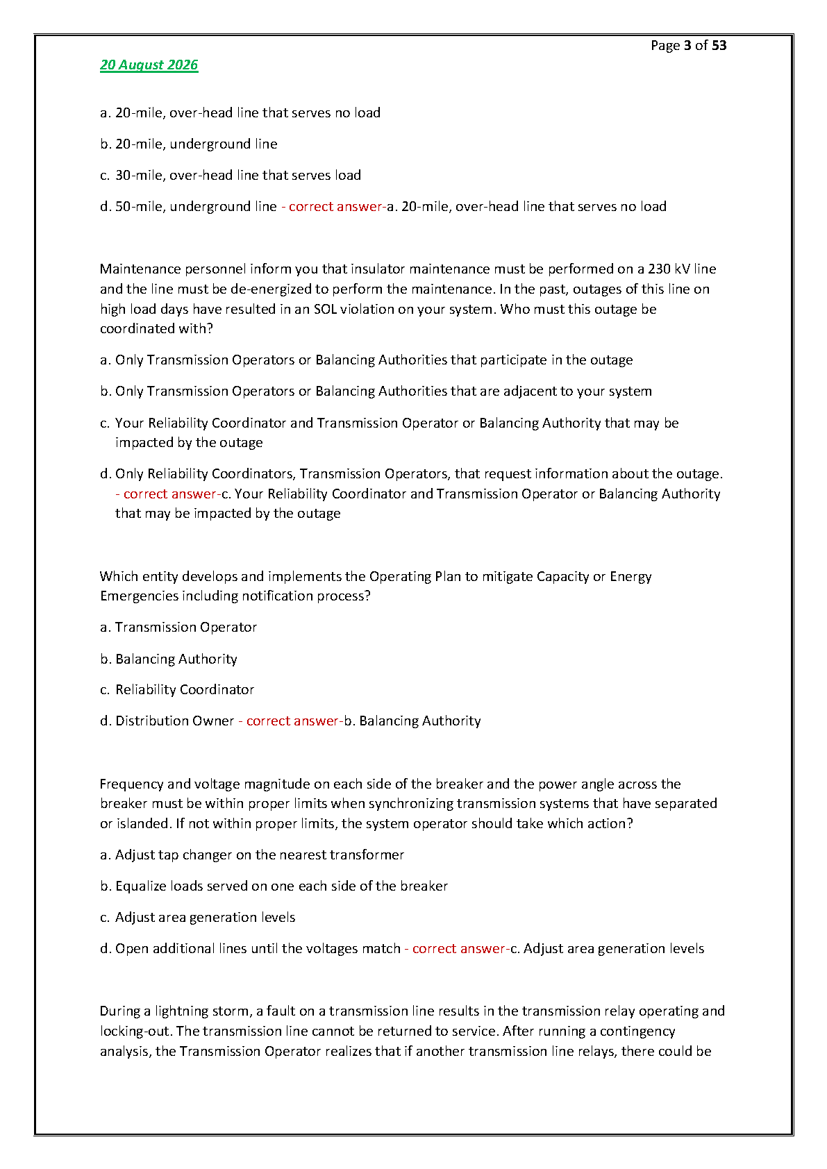 NERC Reliability Coordinator Exam Practice Test Bank 2026 IMG-3