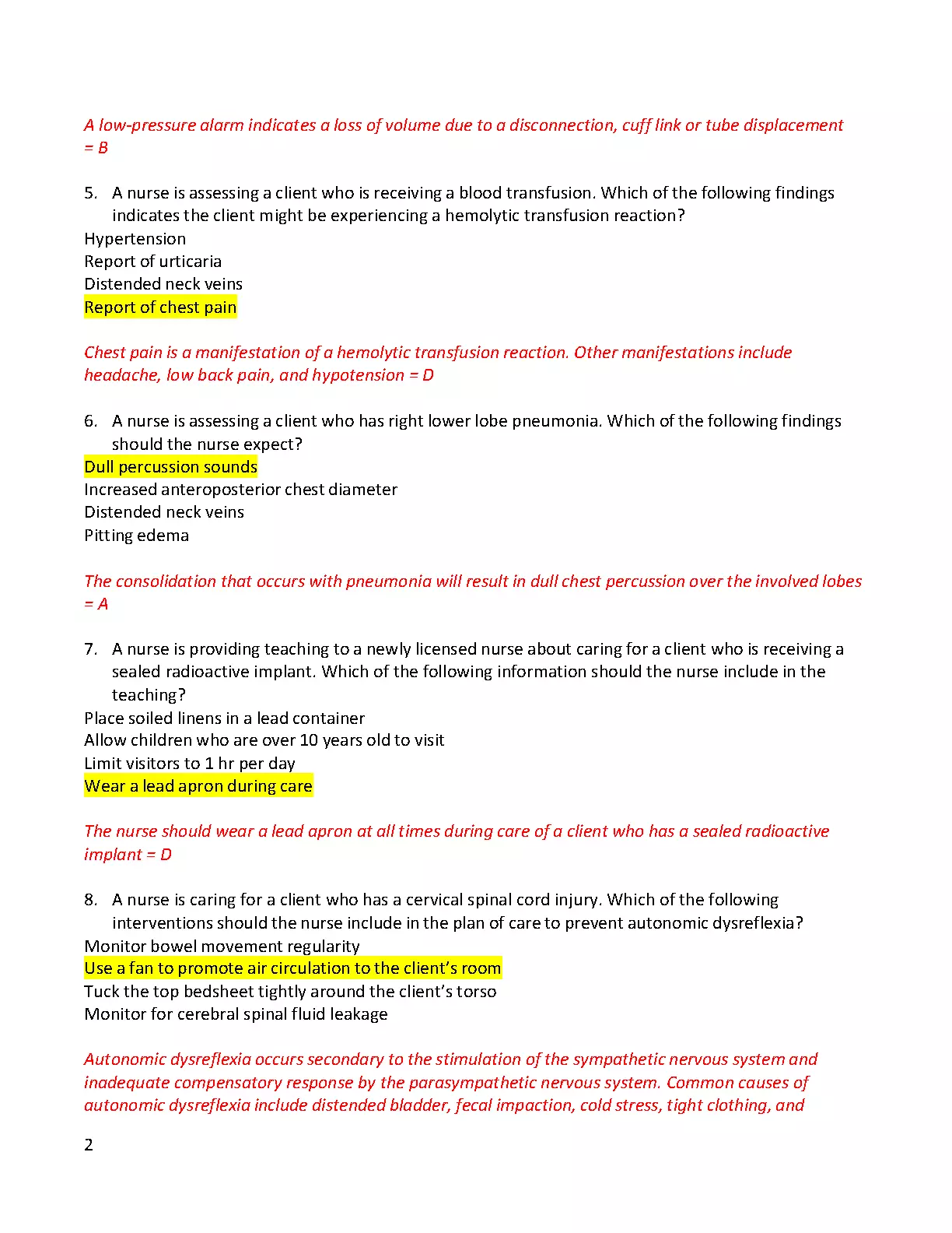 ATI Capstone Med Surg 1 Exam Qs and Answers 2026/27