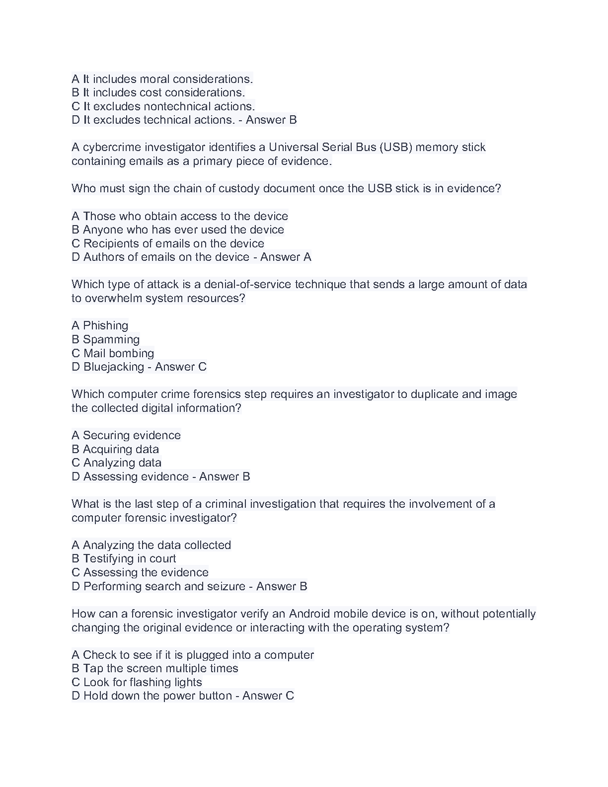 WGU C702 Forensics & Network Intrusion Exam Solutions 2022