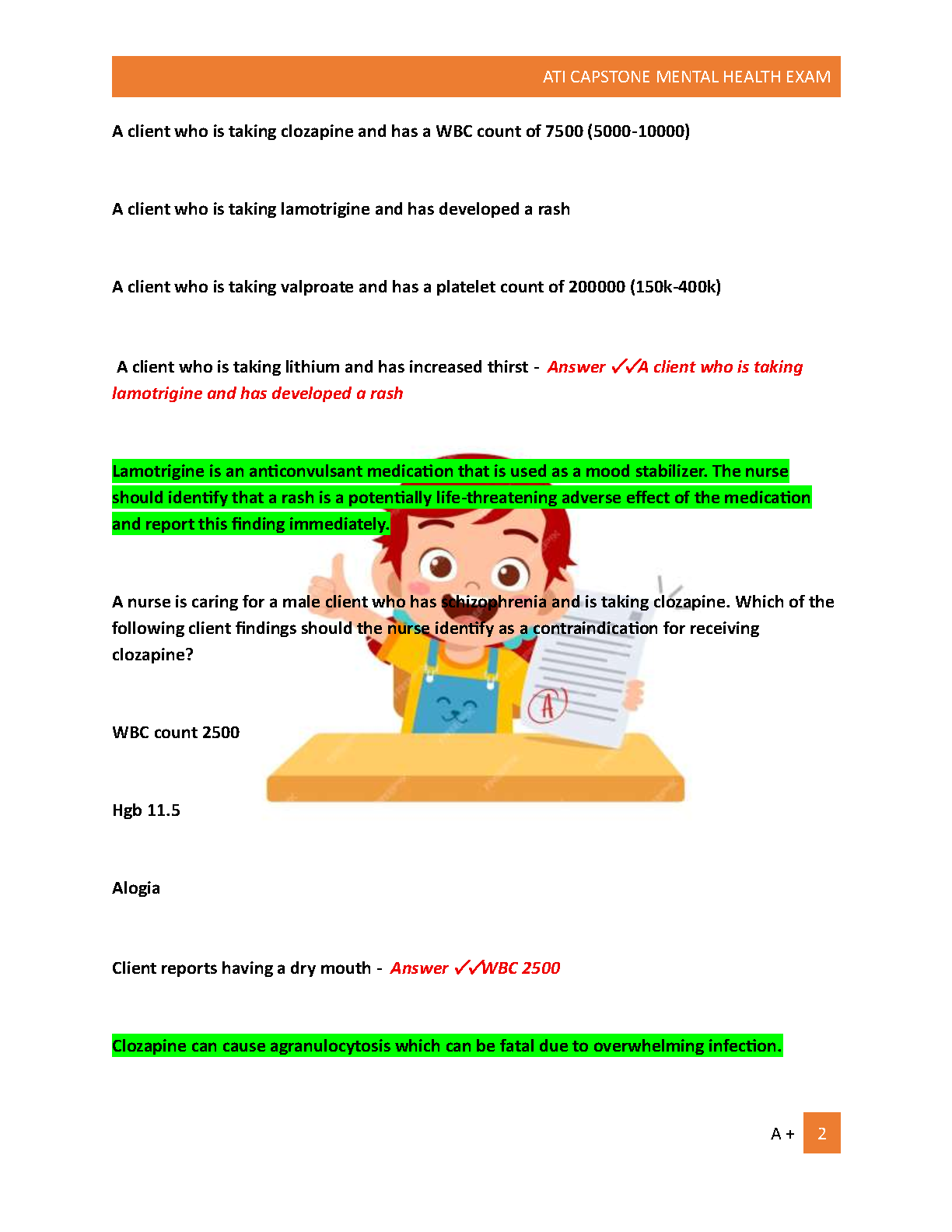 ATI Mental Health Exam Qs & A + Rationales 2026/27