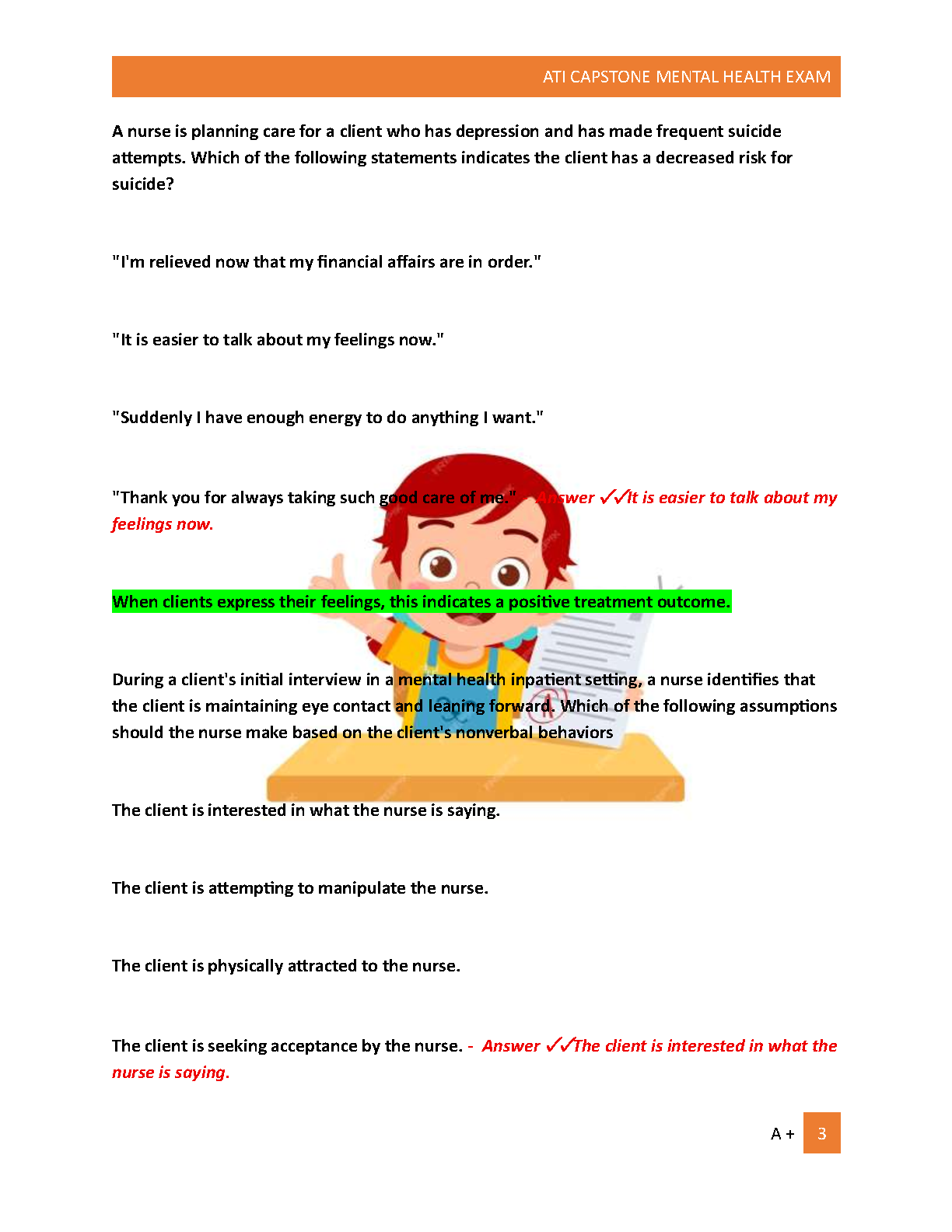 ATI Mental Health Exam Qs & A + Rationales 2026/27 IMG-3