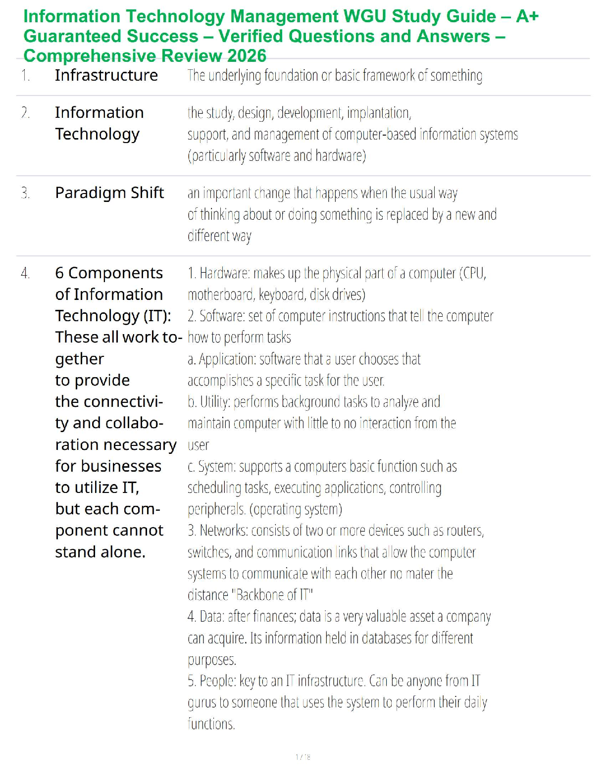 WGU IT Management Study Guide 2025/26 IMG-1