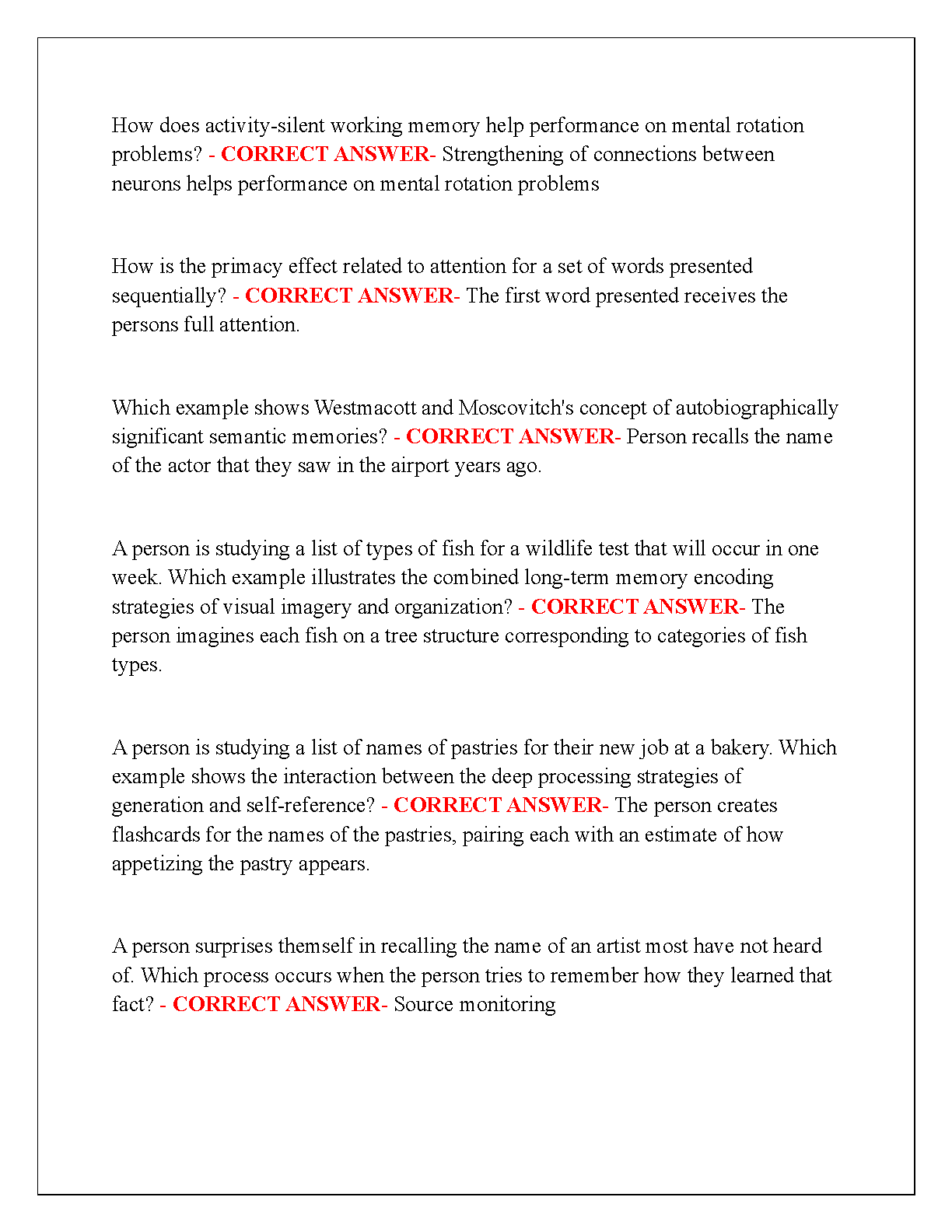 WGU D570 Cognitive Psychology OA & Pre-Test 2025 Q&A IMG-3